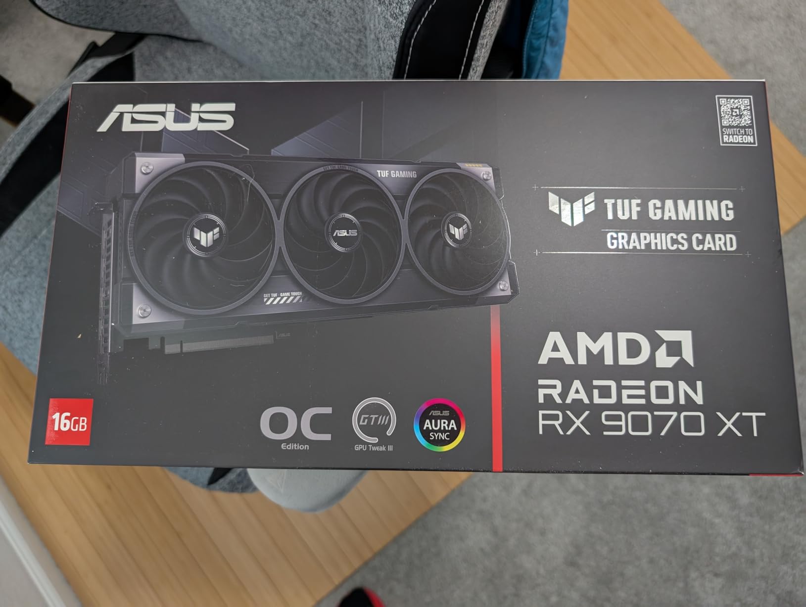 ASUS TUF Gaming Radeon RX 9070 XT 16GB GDDR6 OC Edition Graphics Card | PCIe 5.0, HDMI/DP 2.1, 3.125-slot, Military-grade Components, Protective PCB Coating, Axial-tech Fans customer photo 2