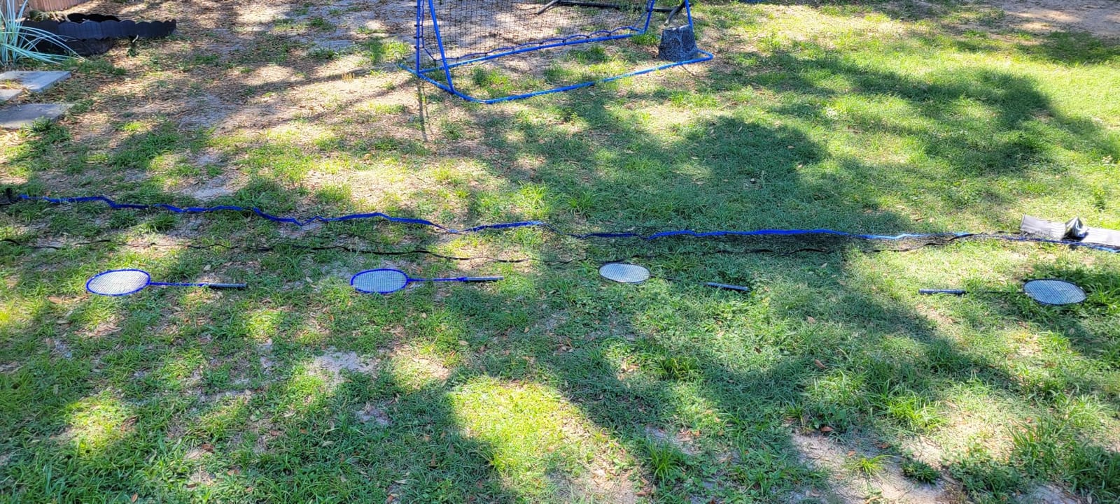 BAGAIL Outdoor Badminton Net Set with Anti-Sag Winch System - Official Size 20ft x 5ft, 4 Rackets, 3 Shuttlecocks, Durable PE Net & Carry Bag for Backyard, Beach, Family Games customer photo 1