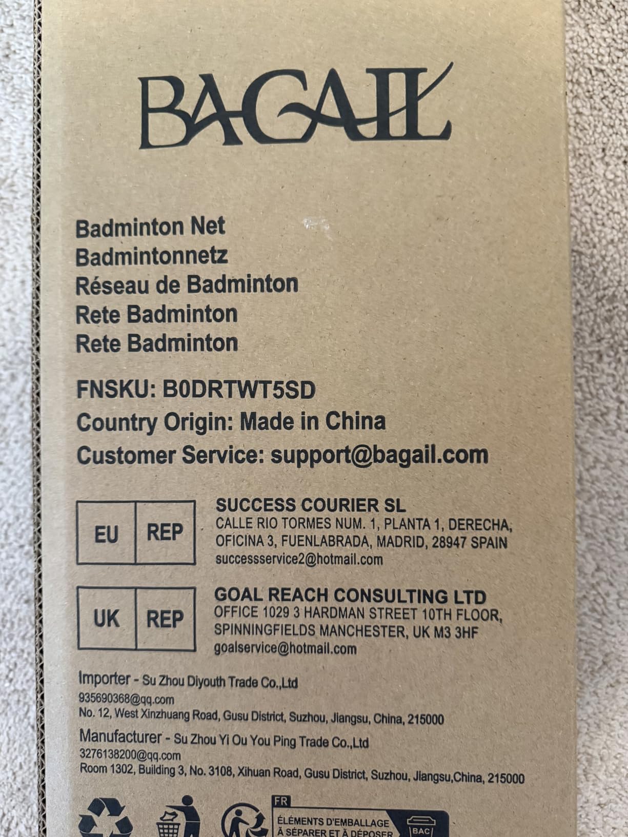 BAGAIL Outdoor Badminton Net Set with Anti-Sag Winch System - Official Size 20ft x 5ft, 4 Rackets, 3 Shuttlecocks, Durable PE Net & Carry Bag for Backyard, Beach, Family Games customer photo 2