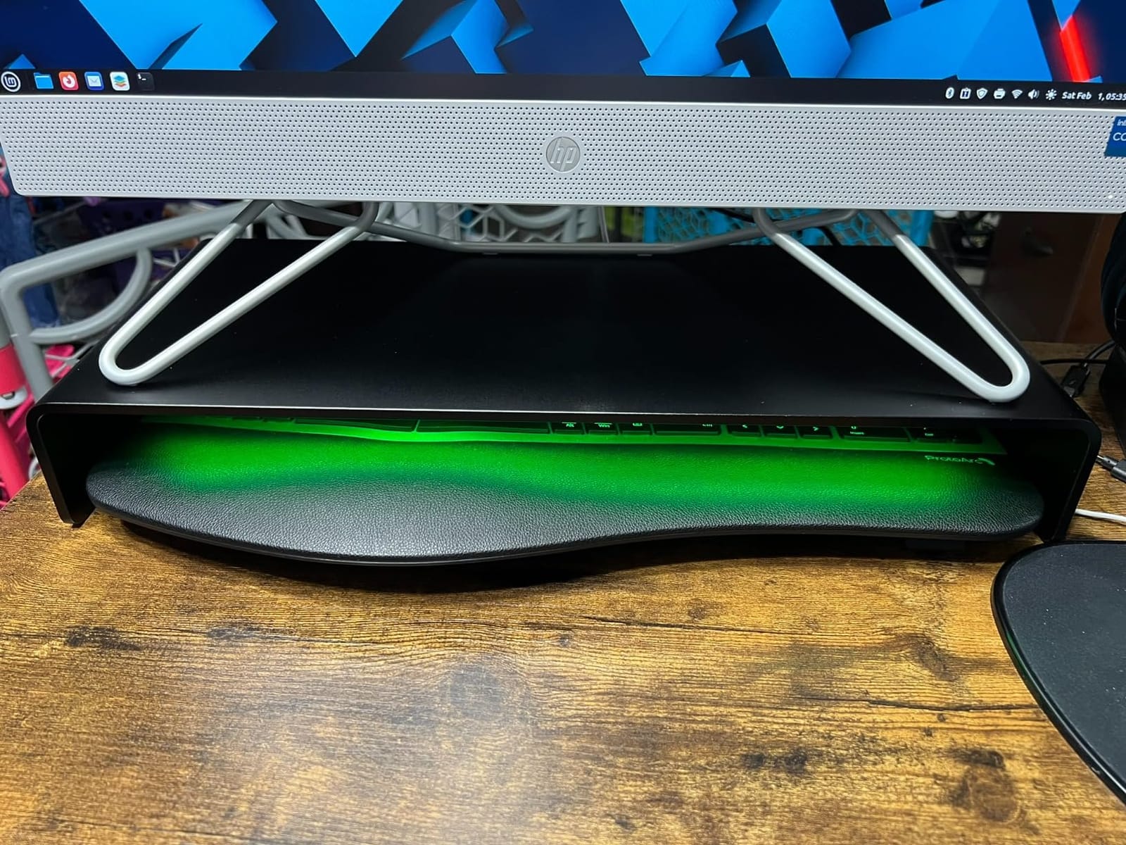 Razer Monitor Stand Chroma, 4 Port Hub, USB-A, USB-C, HDMI | Ergonomic Height, Durable Aluminum Supports Up to 44 lbs, Organize Storage Shelf, Chroma RGB customer photo 2
