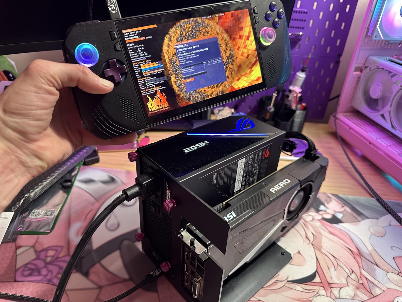 External eGPU Dock Compatible with Thunderbolt 3/4 USB4, 85W PD | eGPU Dock for Mini PCs, Laptops and Gaming Handhelds | Compatible with NVIDIA/AMD PCIe, ATX Power Supply | Windows 10/11 customer photo 1