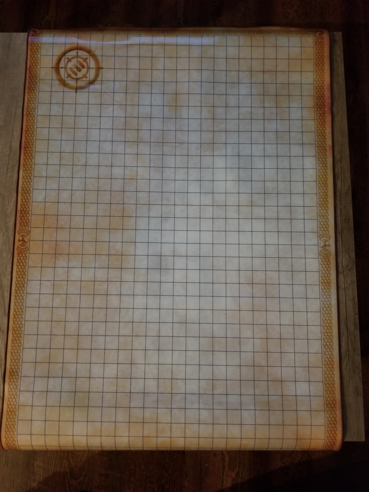 ENHANCE Deluxe DND Map - 3 Foot (36x24in) RPG Grid Mat with Premium Rubber, Non-Slip Grip, No Creasing - Dry Erase DND Mat Set for Masters and Starters, Erasable Parchment with Travel Pouch, Markers customer photo 1