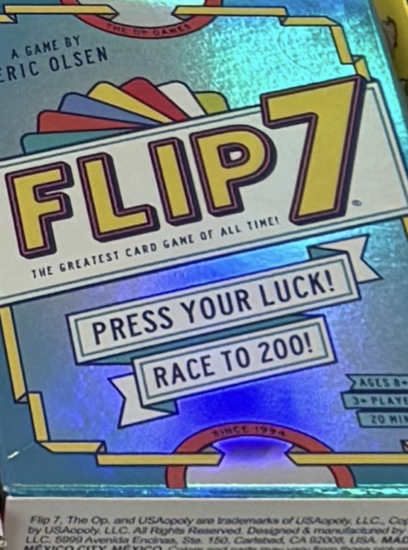 USAOPOLY Flip 7, The Ultimate Blend of Press Your Luck & Strategy, Fast-Paced Addictive Card Game, Quick to Learn & Easy to Teach, Perfect for Game Nights, 3+ Players, Ages 8 & Up, 20 Minutes Play Time customer photo 1