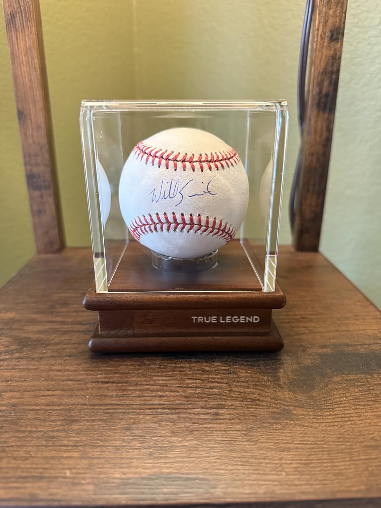 True Legend Baseball Display Case with 99% UV Protection: Premium Baseball Holder with Thick Acrylic Polished Edges - Perfect Display Stand for Sports Memorabilia Collectors customer photo 1