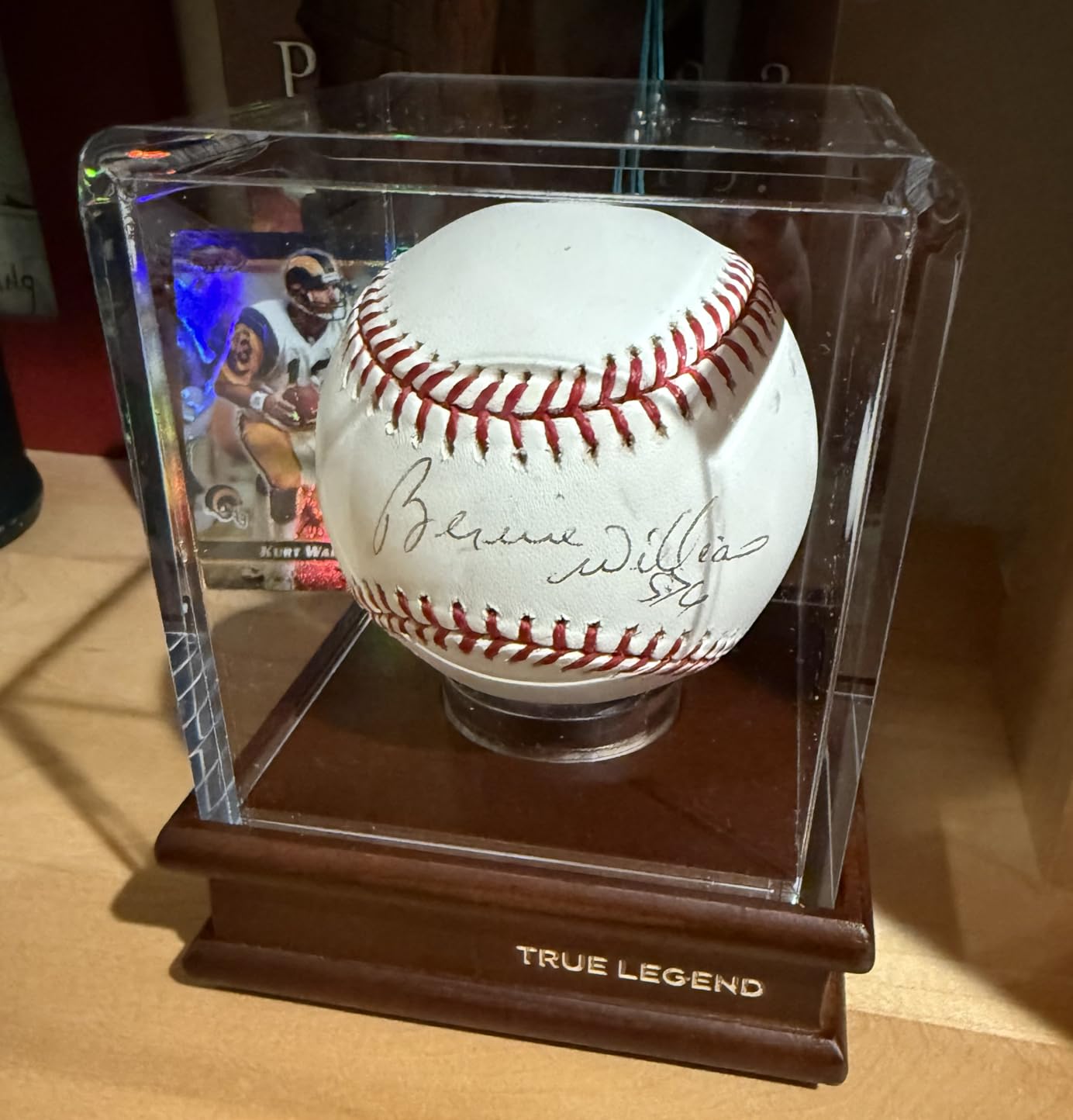 True Legend Baseball Display Case with 99% UV Protection: Premium Baseball Holder with Thick Acrylic Polished Edges - Perfect Display Stand for Sports Memorabilia Collectors customer photo 2