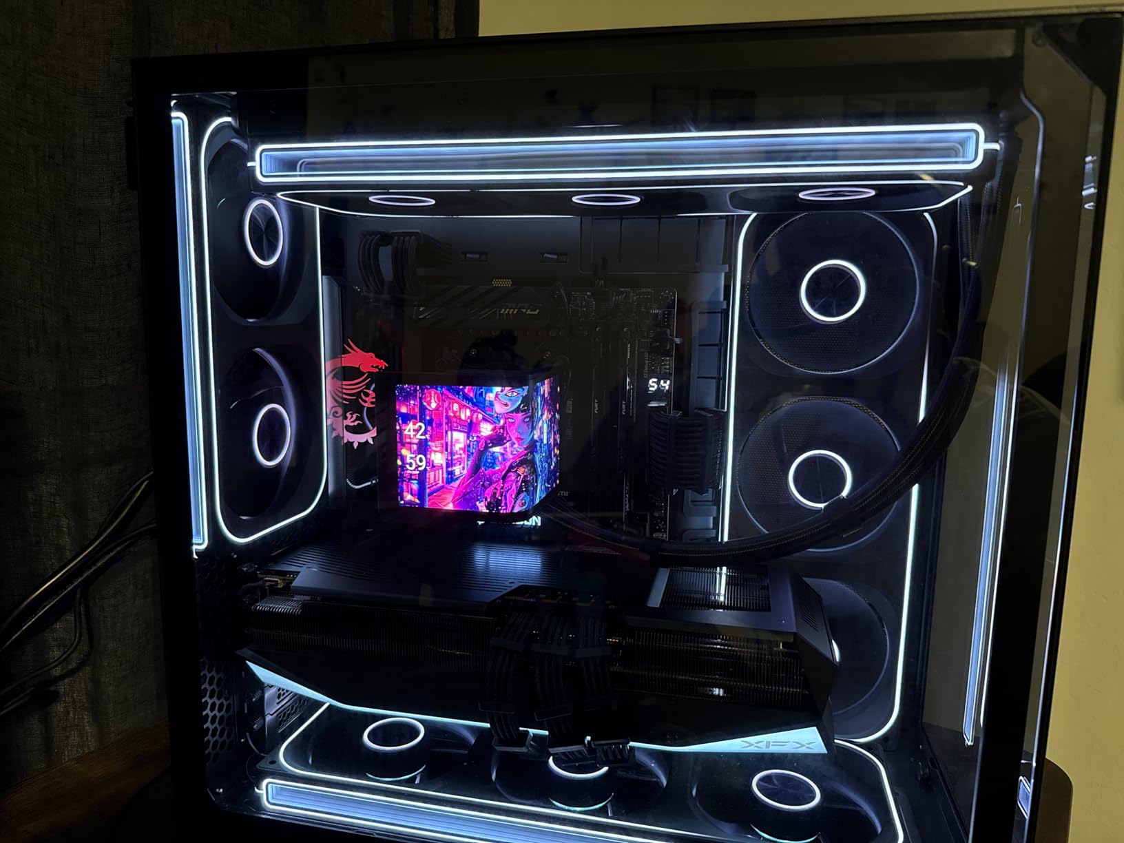XFX Mercury AMD Radeon RX 9070XT OC Magnetic Air Edition with RGB 16GB GDDR6 HDMI 3xDP, AMD RDNA 4 RX-97TMARGB9 customer photo 2