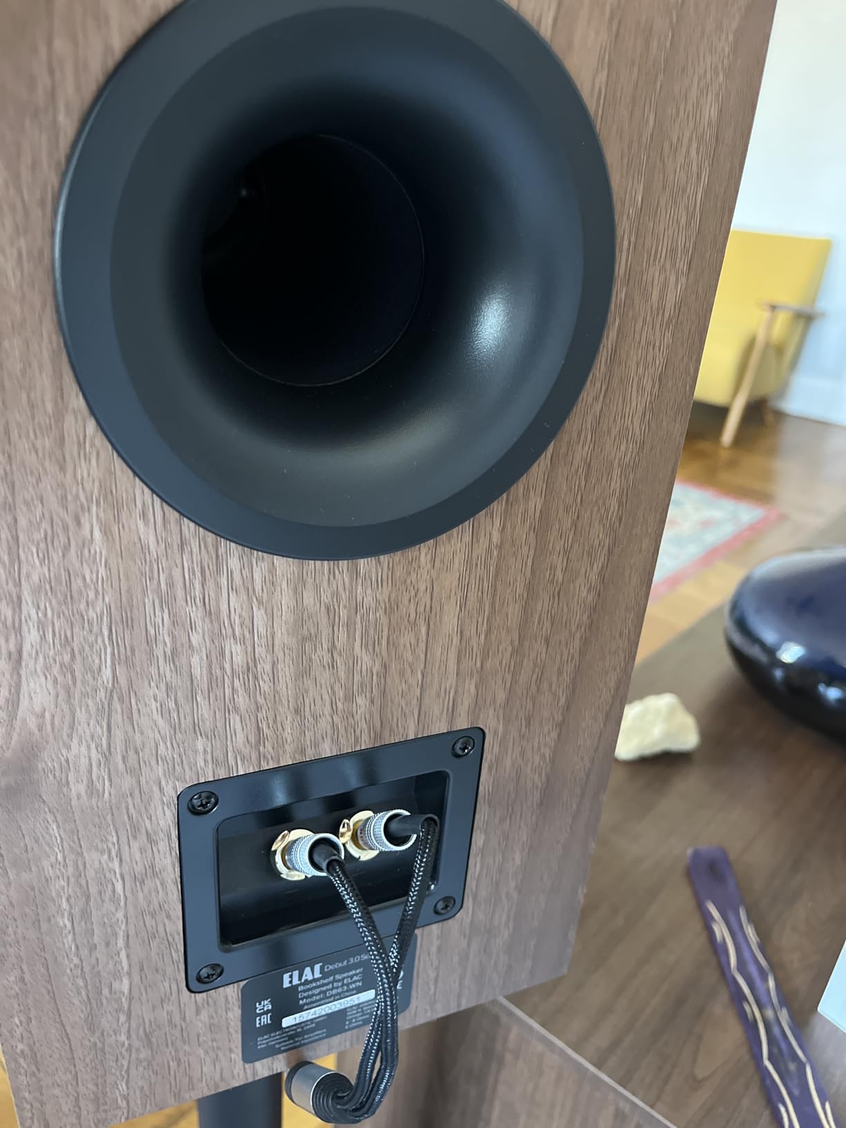 ELAC Debut 3.0 DB63-WN Bookshelf Speakers, Walnut (Pair) - 1