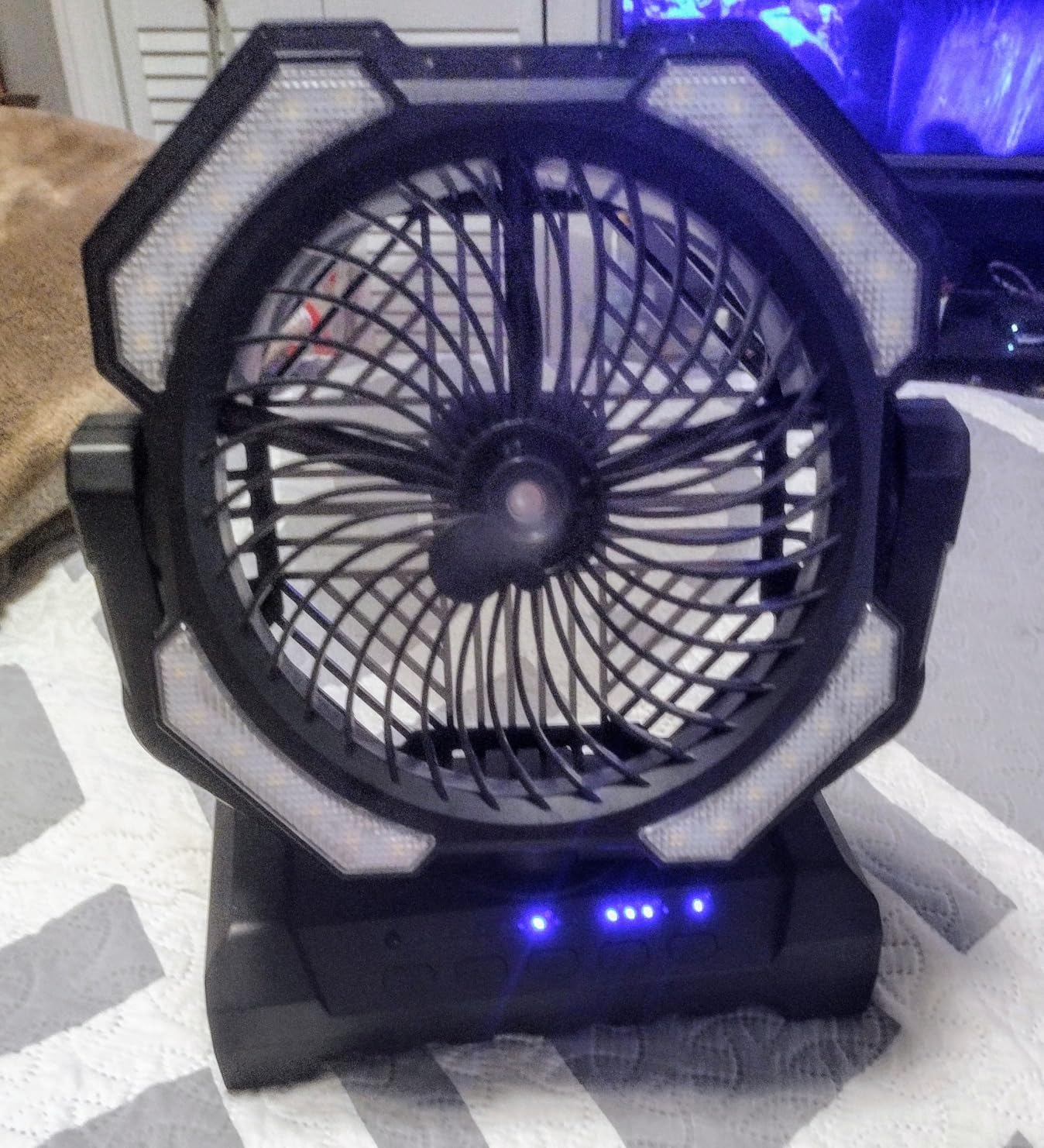Camping Misting Fan, 24000mAh Portable Battery Powered Fan with Mist, Light | 9oz Water Tank, Rechargeable, 120H Cooling, 4 Speeds, Sleep Mode, for Outdoor Gear, Travel Essentials customer photo 1