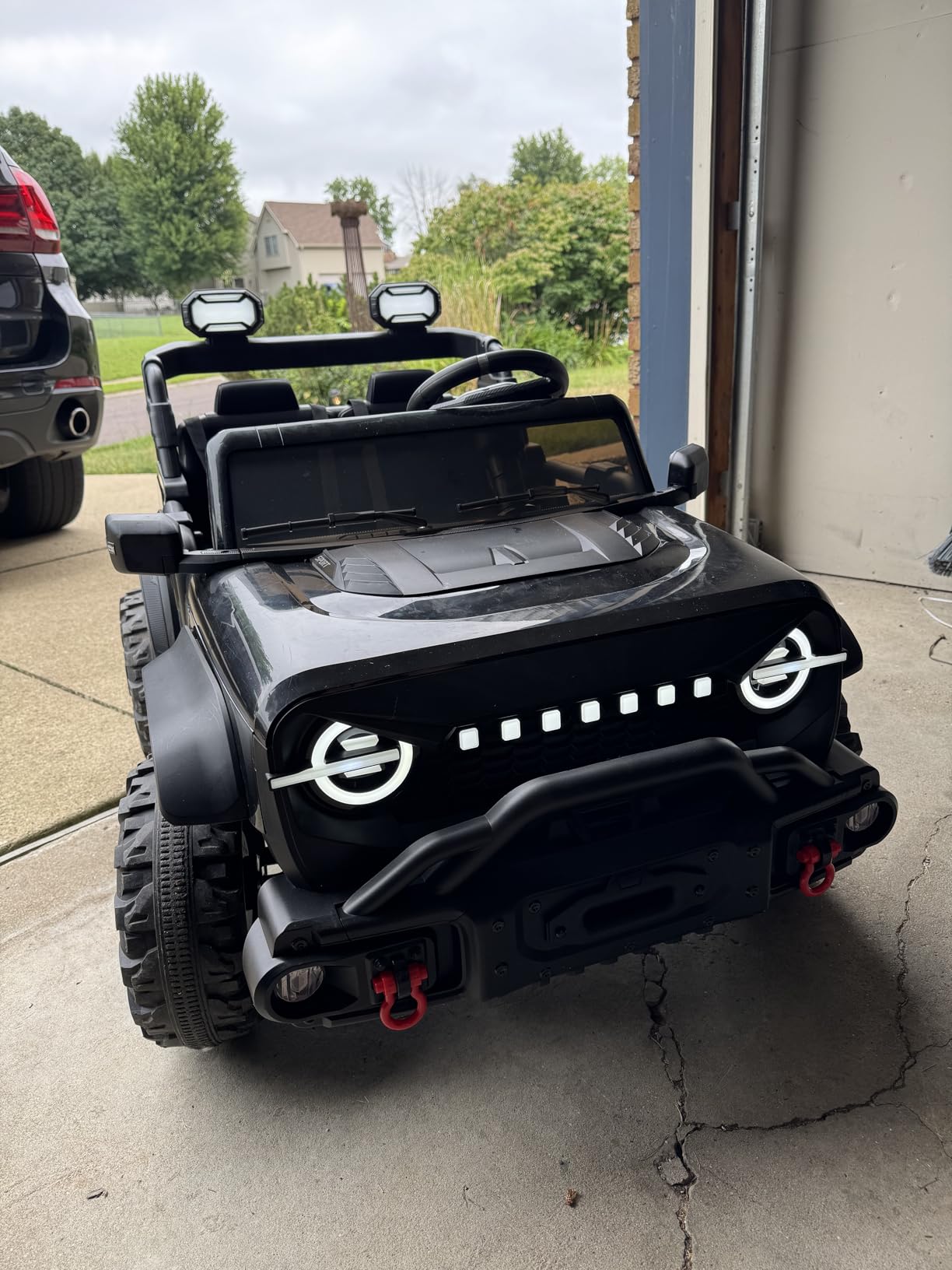 Best Choice Products Kids 24V 2-Seater Electric Ride On Car Truck w/ 132lb Weight Capacity, Parent Control, Bluetooth, LED Lights - Black customer photo 1