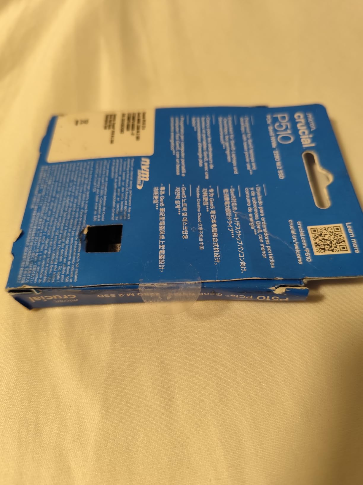 Crucial P510 PCIe Gen5 NVMe 2TB SSD, Up to 10,000MB/s, TLC NAND, Laptop & Desktop (PC) Compatible, for Gamers & Creatives, Solid State Drive – CT2000P510SSD8-01 customer photo 1