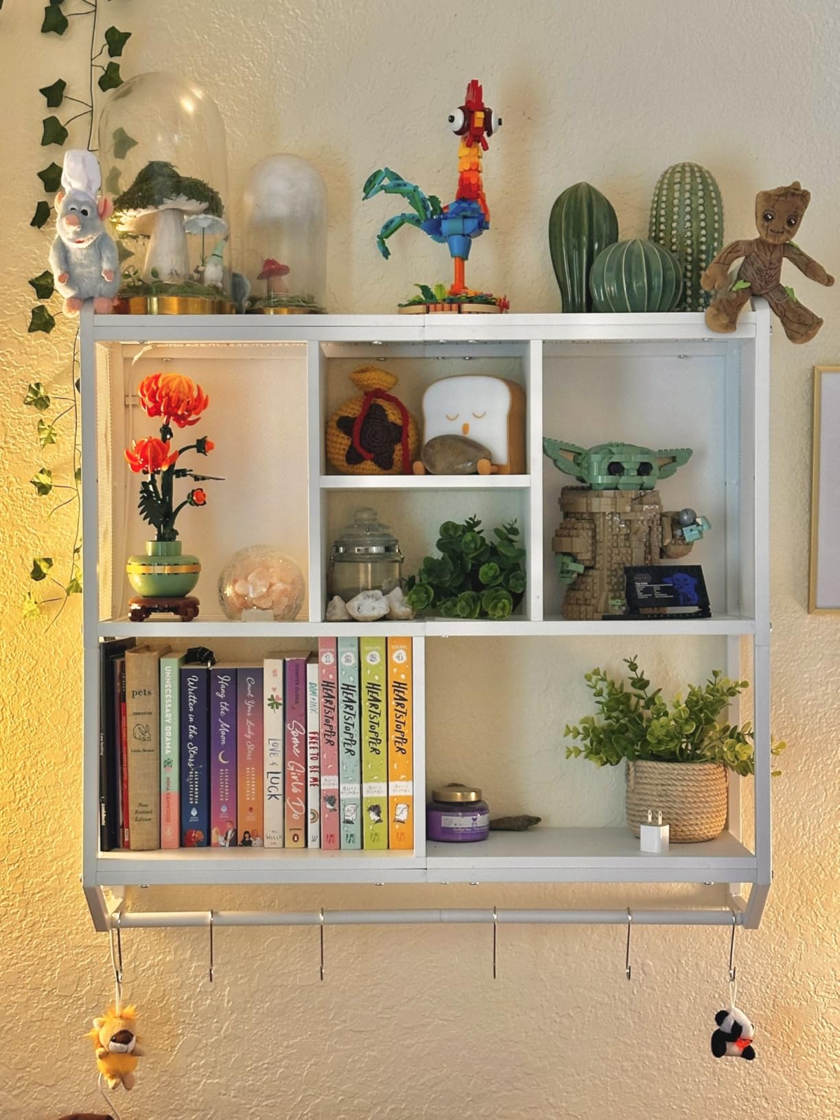 HOOBRO Gaming Floating Shelves with LED Light, 28.7