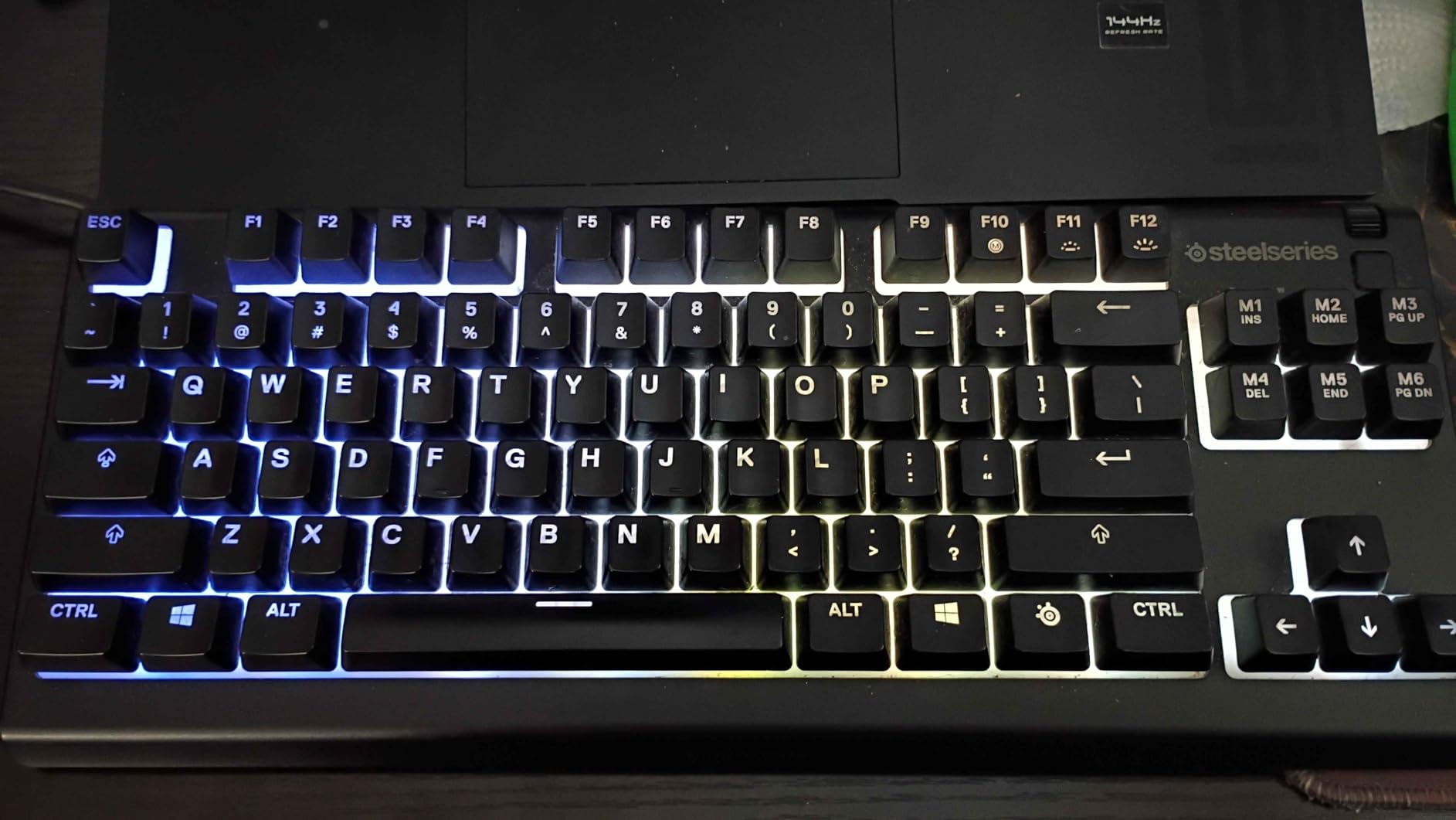 SteelSeries Apex 3 TKL White RGB Gaming Keyboard - Tenkeyless Compact Form Factor - 8-Zone RGB Illumination - Water and Dust Resistant - Whisper-Quiet Gaming Switch customer photo 2