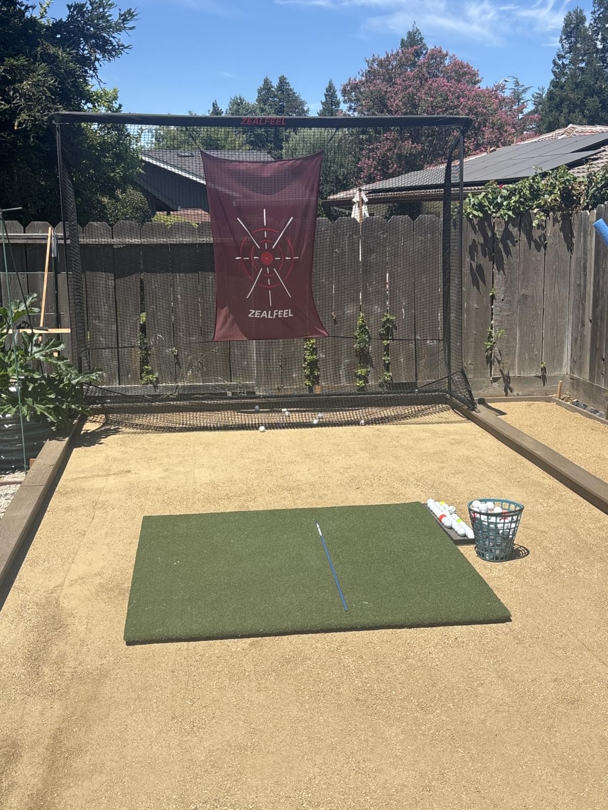 ZEALFEEL Golf Net, 10x7FT/8x8FT, Side Barriers & Auto-Ball Auto-Ball Return customer photo 2