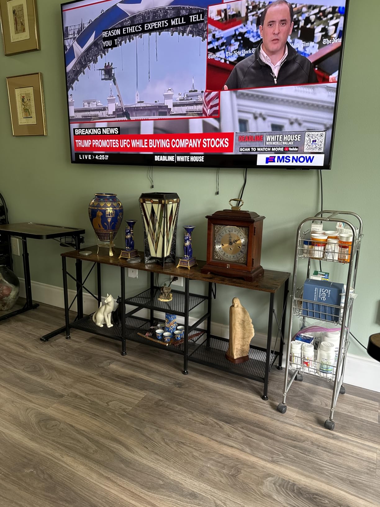 JARHETUN TV Stand for 55 Inch TV, Entertainment Center with 3-Tier Open Shelves, TV Console Table for Living Room, Bedroom, Rustic Brown customer photo 2