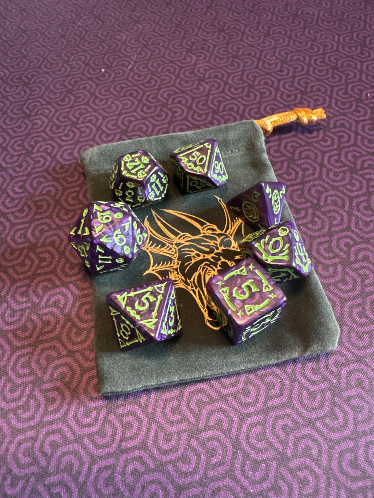 CiaraQ Polyhedral Dice Set - DND Role Playing Dice | Acrylic RPG Dice for Dungeons and Dragons MTG Table Games, Random color, 63pcs customer photo 2