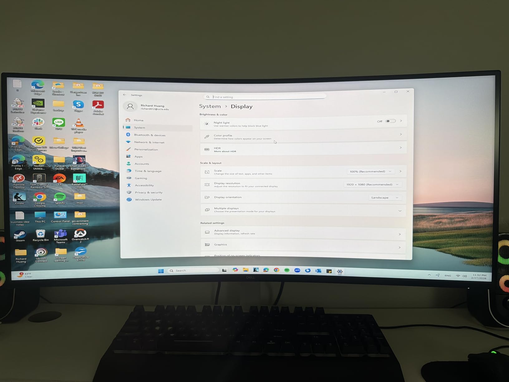 Dell 34 Monitor S3425DW, WQHD VA, 120Hz, FreeSync Premium, Eye Comfort | HDR10, Anti-Glare, 300 cd/m2 Brightness, 3,000:1 Contrast, 95% DCI-P3, 2x10W Speakers, USB-C 65W Power Delivery customer photo 2