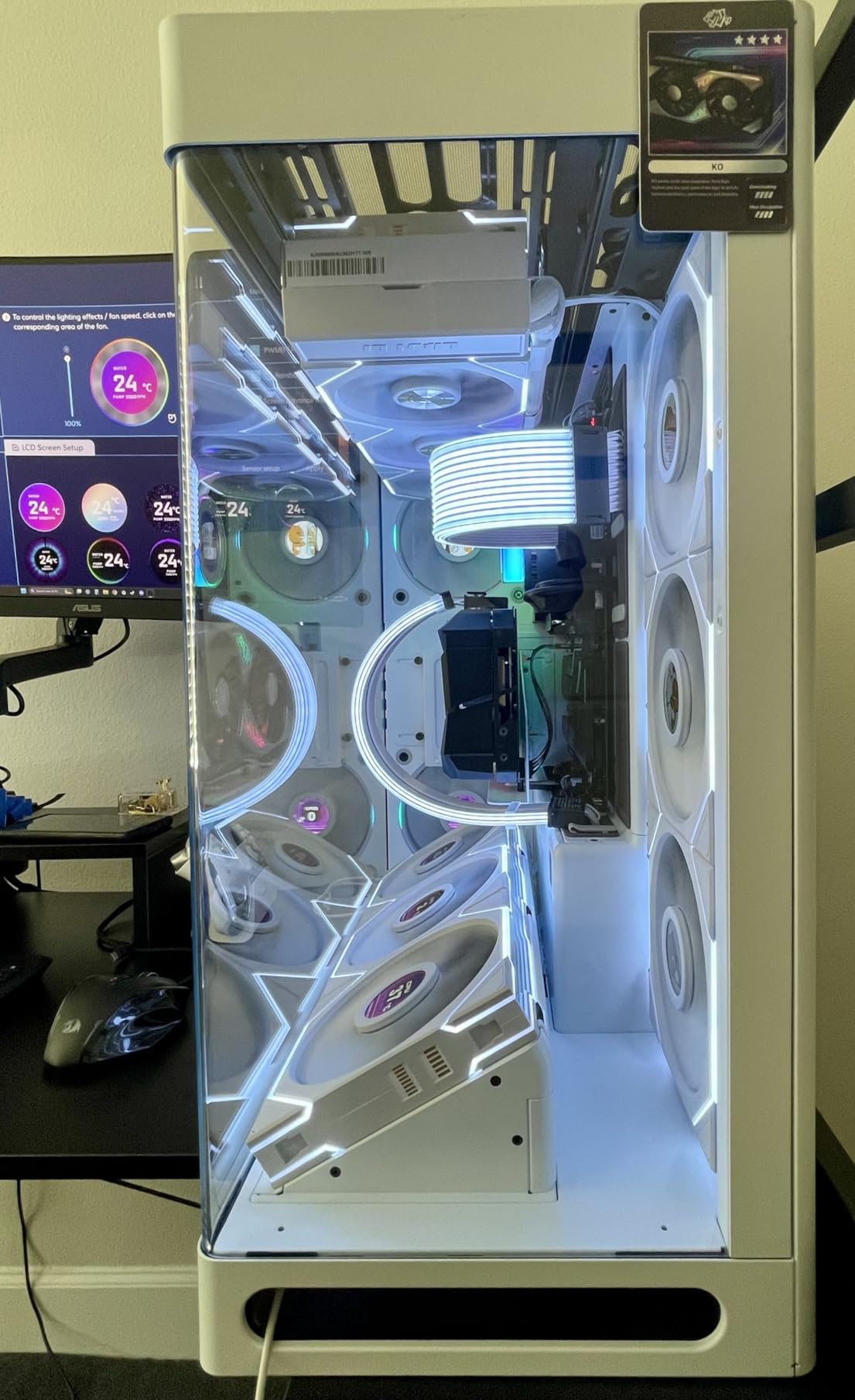 Lian Li Hydroshift II 360 CL-Liquid CPU Cooler-White-HS2LCD36RW | 360mm AIO, 3X 120 RGB Fans, 2.1