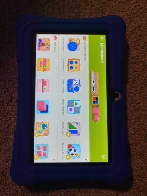 aiprotablet Kids Tablet, 7 inch Android Tablet for Kids, 6GB+32GB 1TB Expand, Quad-Core Toddler Tablets with Case, BT, WiFi, Parental Control, Games, Dual Camera (SkyBlue) customer photo 1