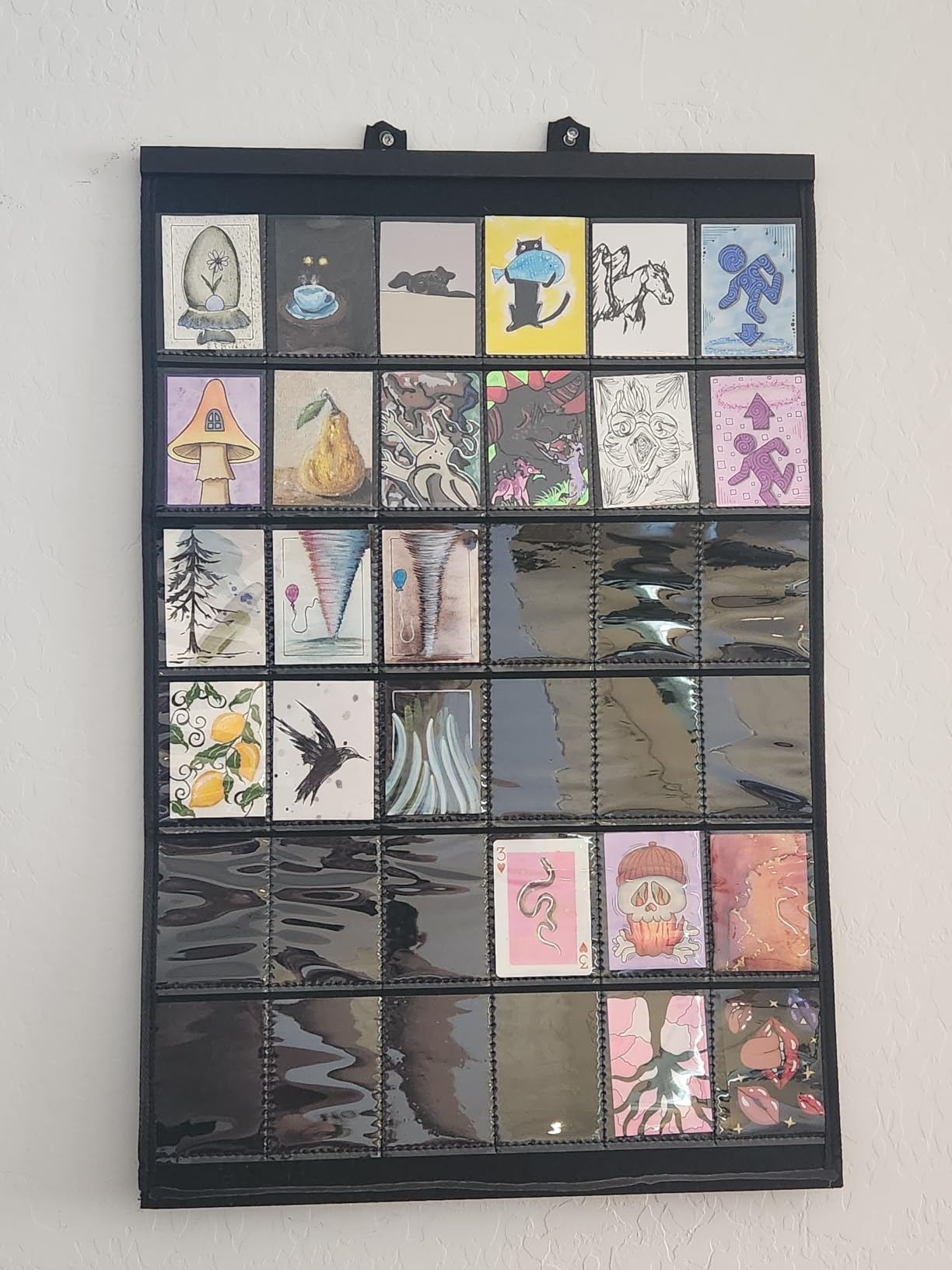36 Cards Display Case - 35PT Graded Sports Card Frame - with PVC Protection & Clear View for Baseball Football Basketball Trading Card Wall Display, Black customer photo 1