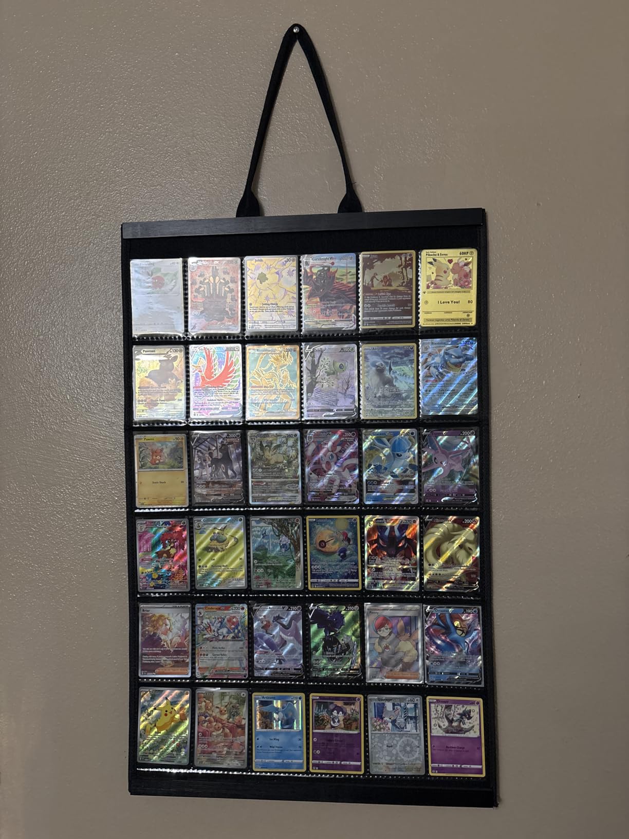 36 Cards Display Case - 35PT Graded Sports Card Frame - with PVC Protection & Clear View for Baseball Football Basketball Trading Card Wall Display, Black customer photo 2