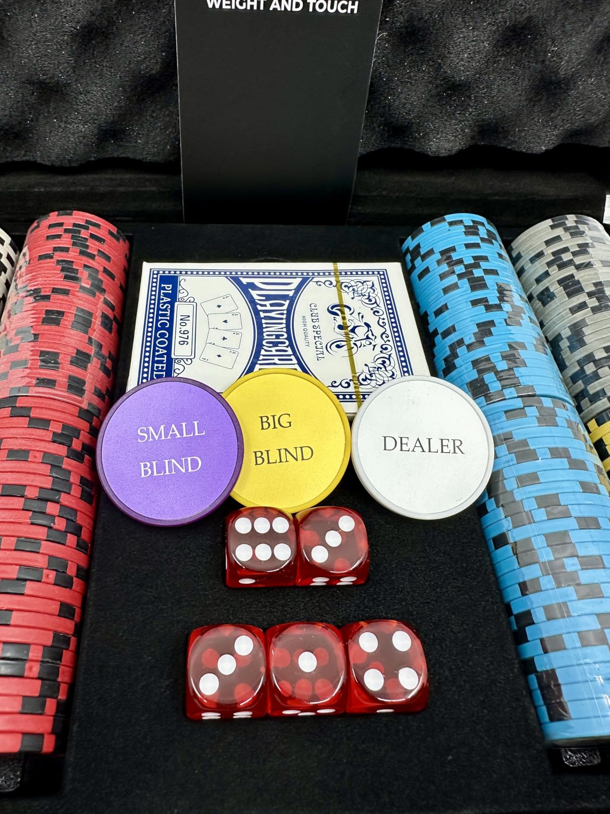300pc Poker Chip Set 11.5g Numbered Aluminum Case Texas Hold'em customer photo 1