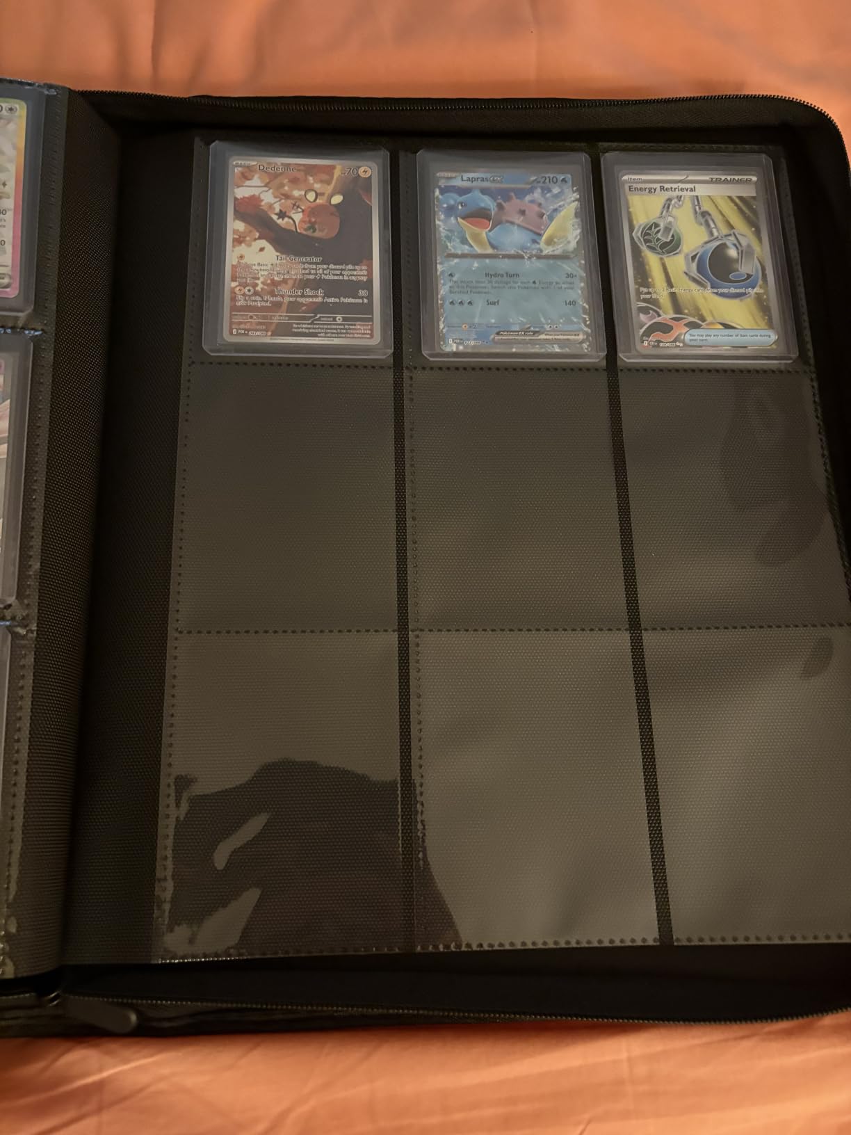 Toploader Binder Holds 324 Toploaders - 20 Toploaders | Waterproof PU Leather + Anti-Yellowing PP Inserts | Ridge Tab Sorting Portable top loader binder for cards (For Sports/Game Cards) customer photo 1