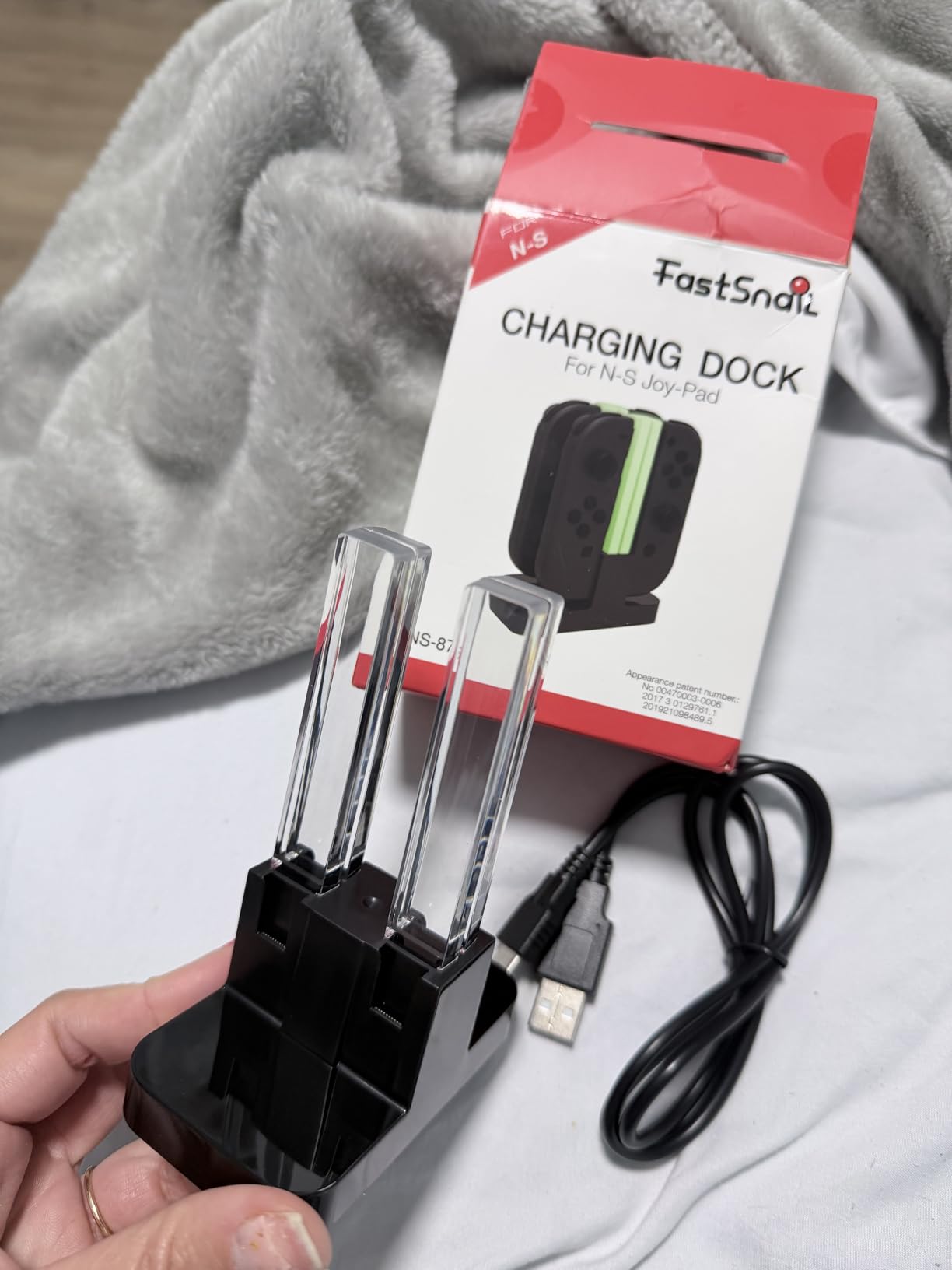 FASTSNAIL Charging Dock for Nintendo Switch 2(2025) for Joy-Con 2, Dual-Direction Magnetic Fast Controller Charger Station with 9 RGB Light & Charging Cable for Joycon 2 Stand Accessories customer photo 1