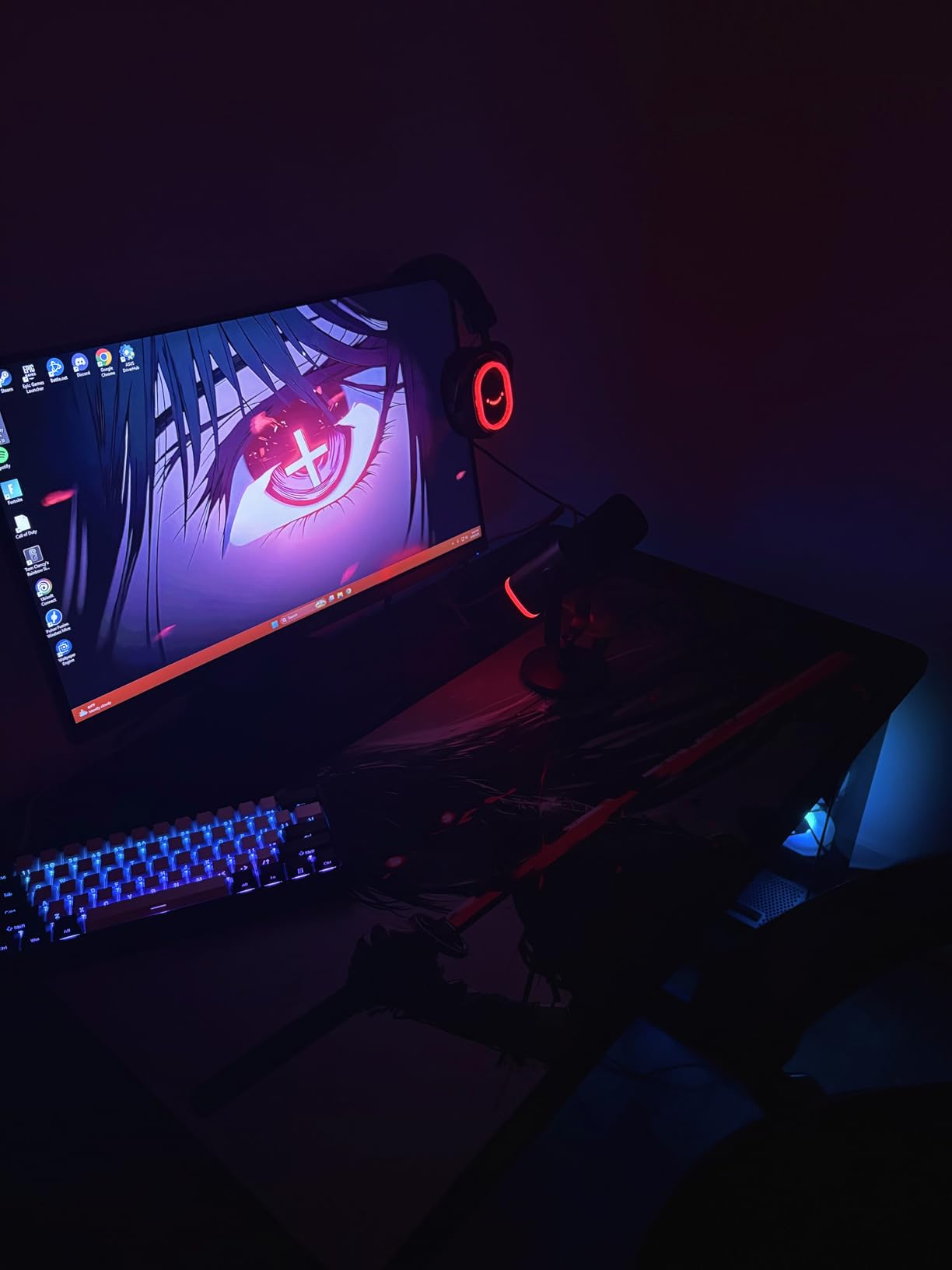 XXL Anime Gaming Mouse Pad 35.4 x 15.7 inch - Water-Resistant | Stitched Edges - Large XL Mousepad for Desk - Gamer Accessories Big Full Deskpad Mat Game Mousepads Deskmat customer photo 1
