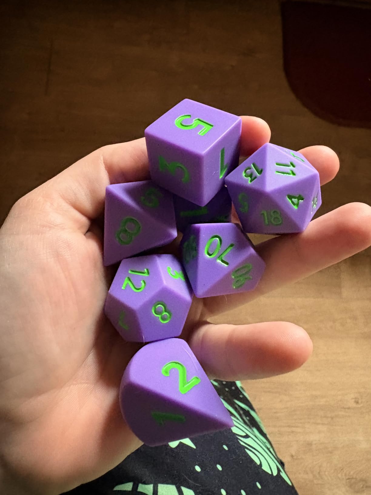 7-Piece Jumbo Silicone DND Dice Set, 25mm Oversized D&D Dice | Round Edges Soft Perfect Bouncer Compatible with Dungeons and Dragons RPG Bar Pub Club Party Games customer photo 2