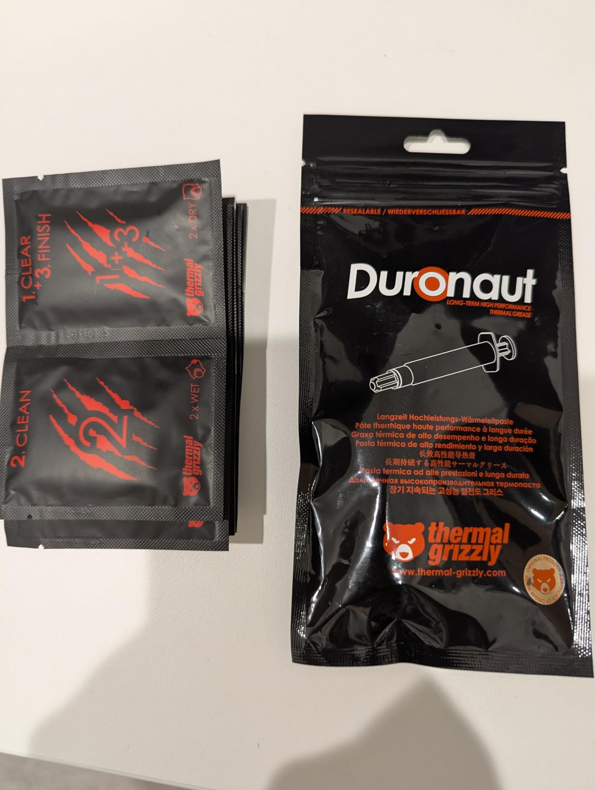 Thermal Grizzly Duronaut - 6 Gram - Enhanced Durability & High Performance Thermal Paste with 12 Cleaning Wipes customer photo 1