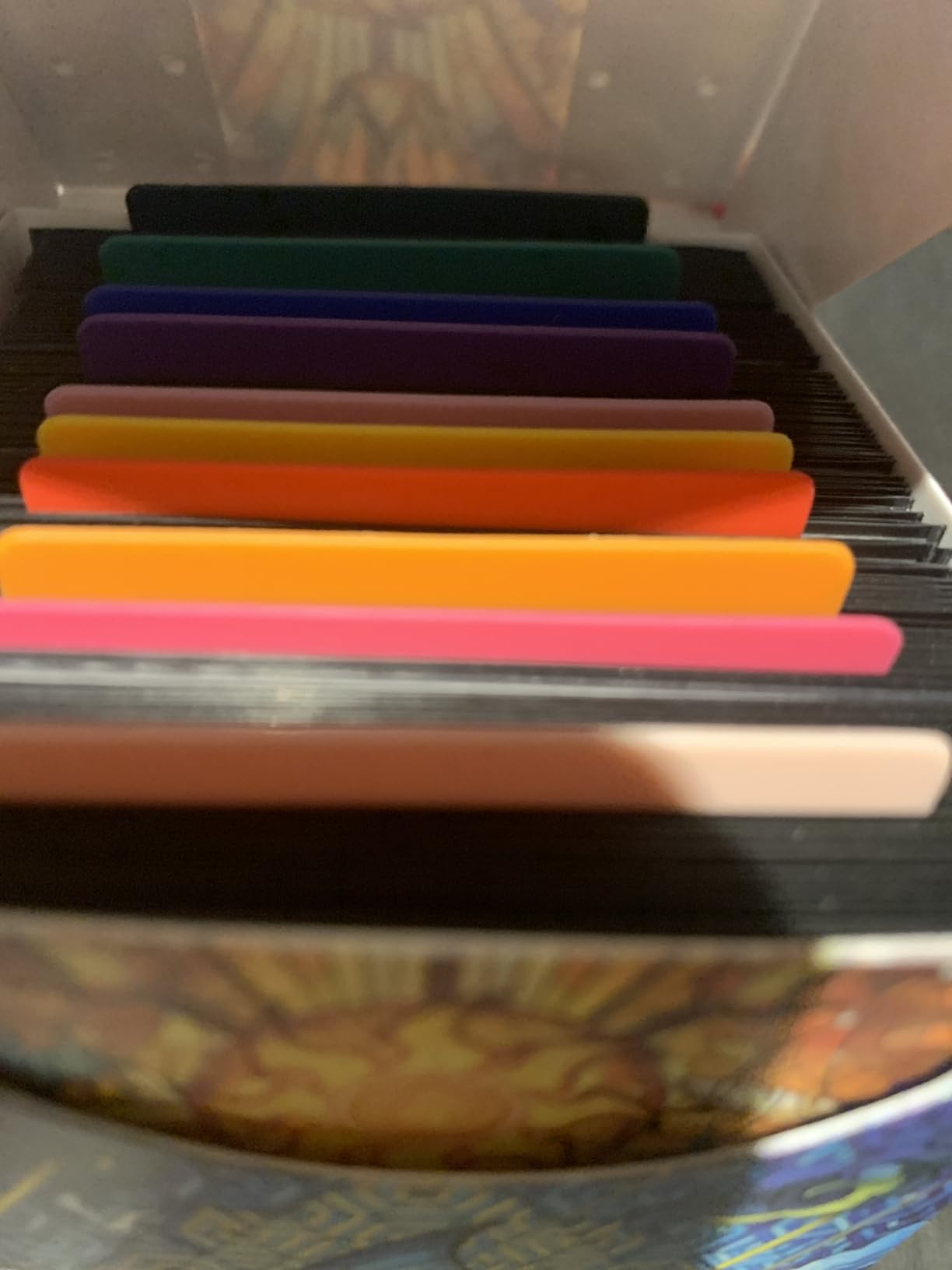 100PCS Trading Card Dividers, 2.7 x 3.8 Inches, 10 Colors, Premium Plastic Card Separator for Sports Game customer photo 1