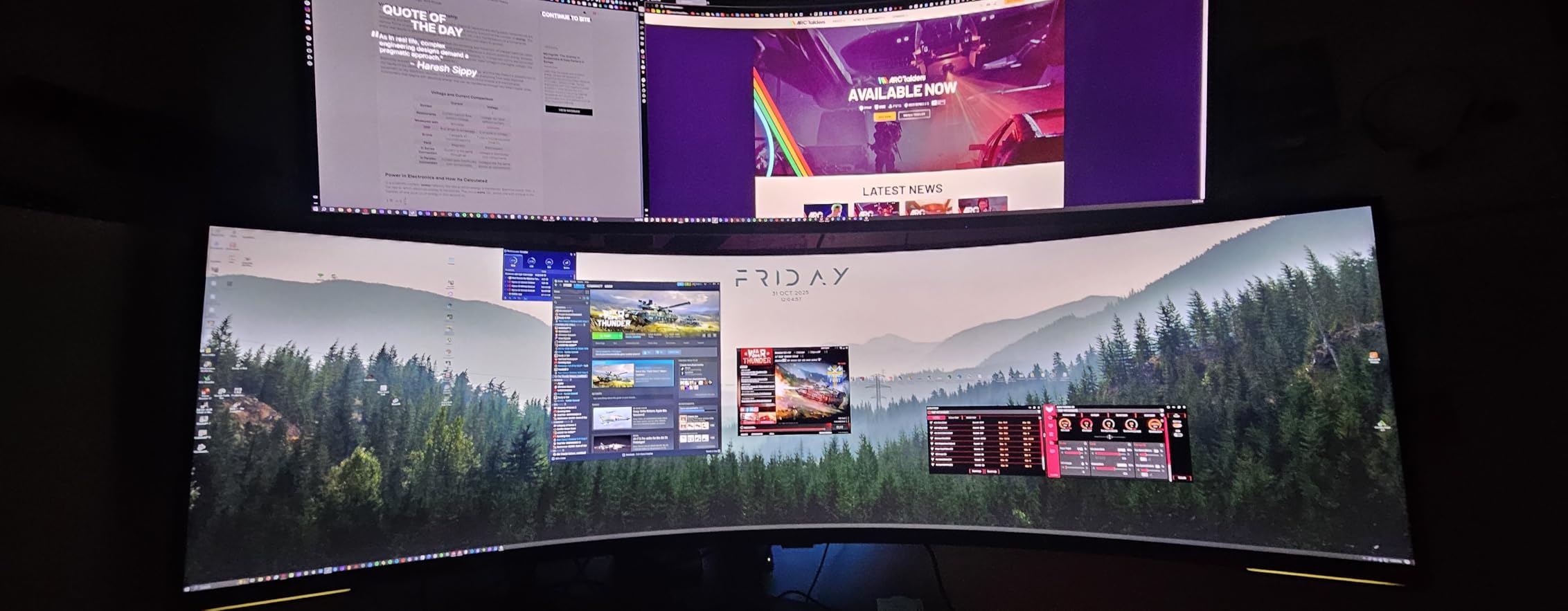 VIVO Dual Ultrawide Monitor Arms with Pole, 57 inch Screens up to 59.4 lbs, Desk Mount TV and Monitor Stand Designed for Samsung Odyssey Ark, Neo G9, ViewFinity S9, and More, Black, STAND-GT57T2 customer photo 1