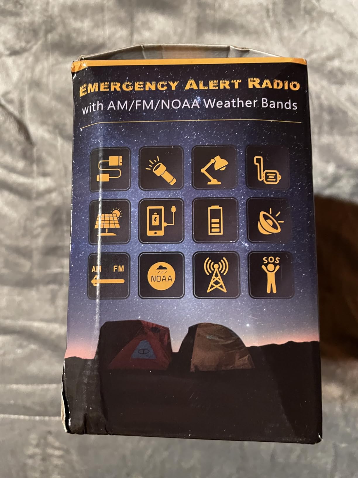 Solar Radio Emergency Hand Crank 12000mAh with Clear Signal | AM FM NOAA Weather Radio Battery Operated with 2-Mode LED Flashlight Cell Phone Charger Dual Outputs SOS customer photo 2