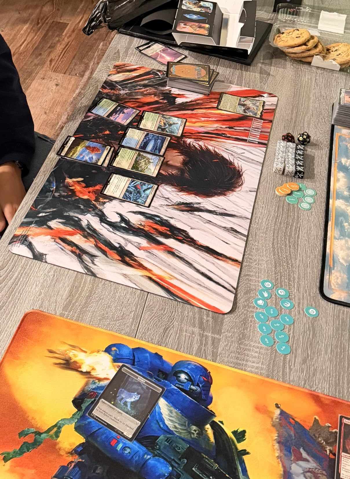 Ultra Pro MTG Playmat Final Fantasy Clive and Ifrit, Double-Sided | Magic the Gathering playmat with Clive, Ifrit's Dominant and Ifrit, Warden of Inferno artwork, soft fabric, 24