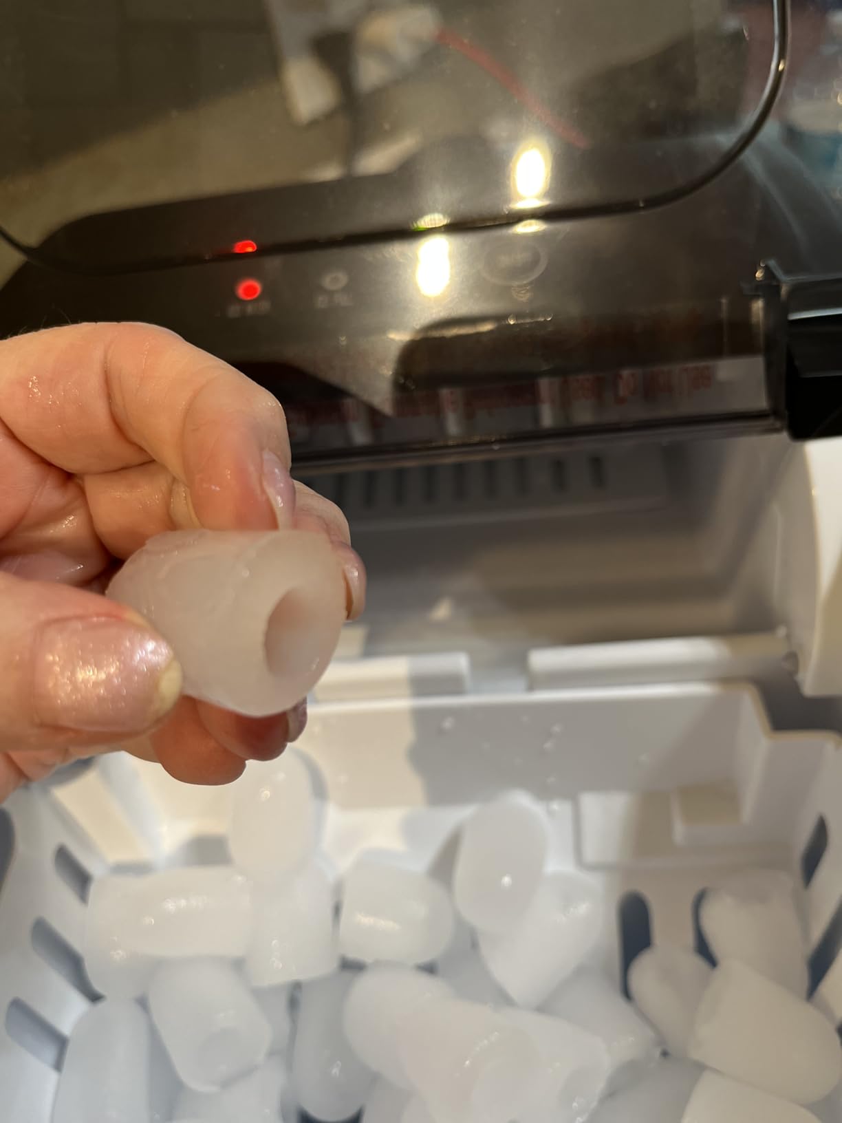 Kismile Nugget Ice Maker Countertop, 35 lbs/Day, Stainless Steel | Portable Sonic Ice Maker & Pebble Ice Machine, First Ice in 7 Mins, 43 dB Quiet, One-Touch Self-Cleaning for Home & Office customer photo 1