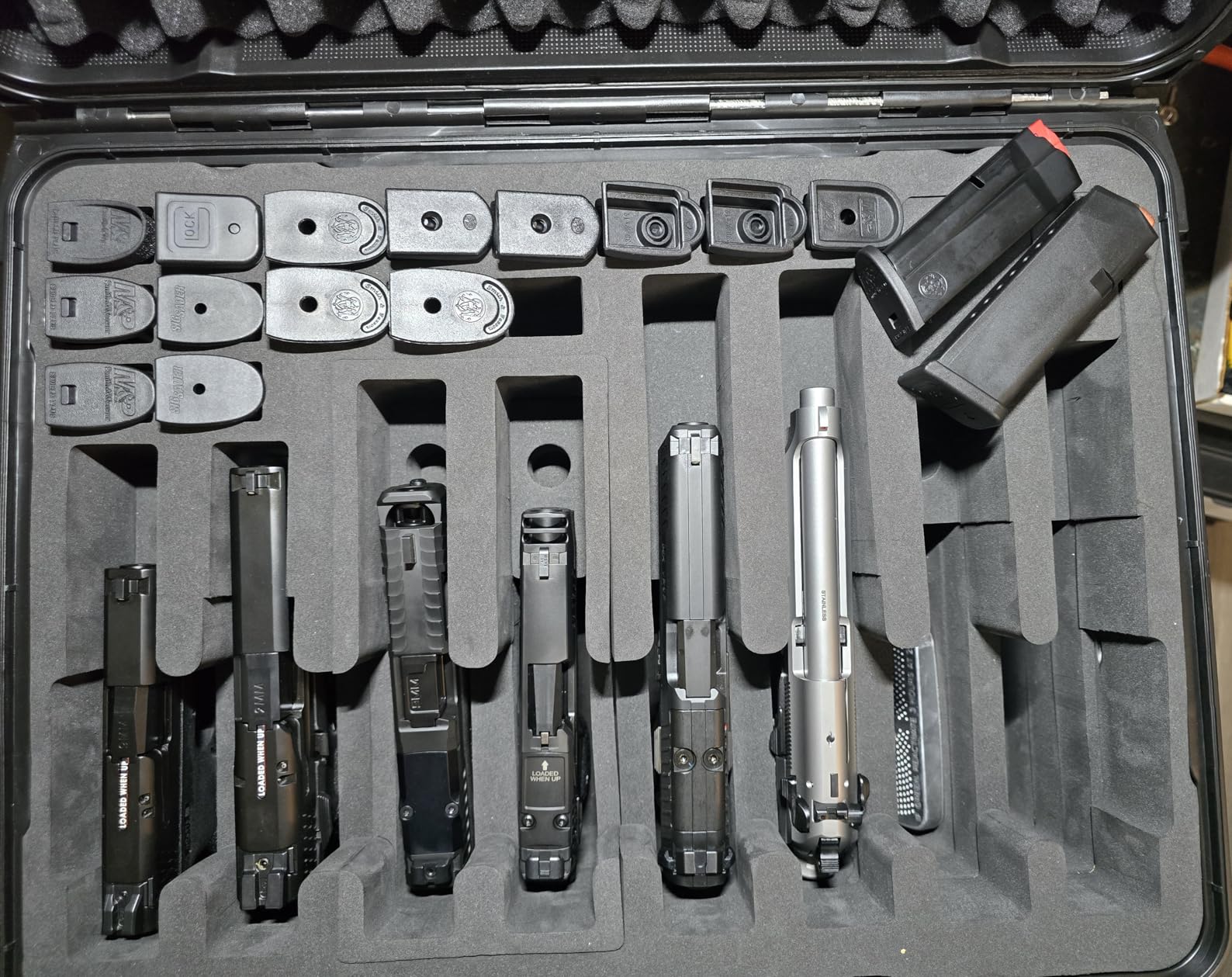 Pistol Gun Case for Multi Handguns - Hold Multiple Pistols & Magazines, Pre-cut Waterproof Hard Shell Gun Box, TSA Approved Pistol Case for SIG Sauer, Smith & Wesson, Glock customer photo 1