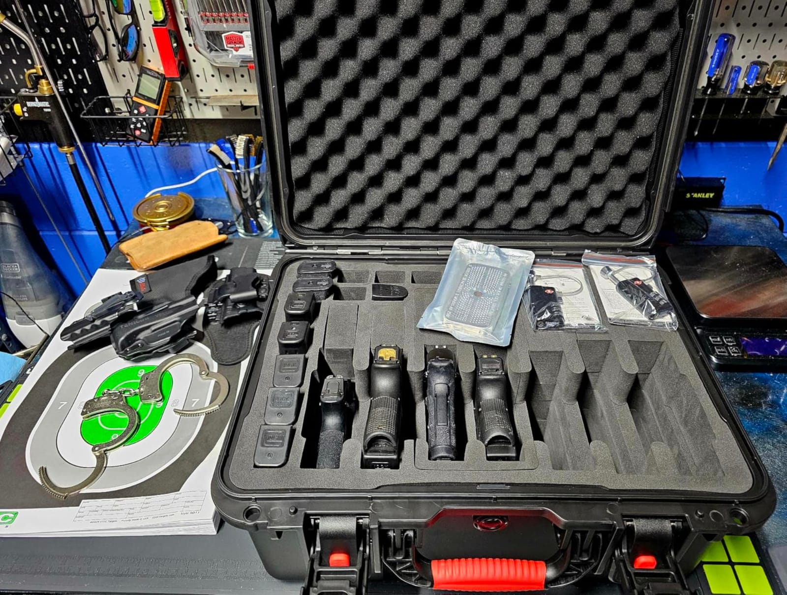 Pistol Gun Case for Multi Handguns - Hold Multiple Pistols & Magazines, Pre-cut Waterproof Hard Shell Gun Box, TSA Approved Pistol Case for SIG Sauer, Smith & Wesson, Glock customer photo 2
