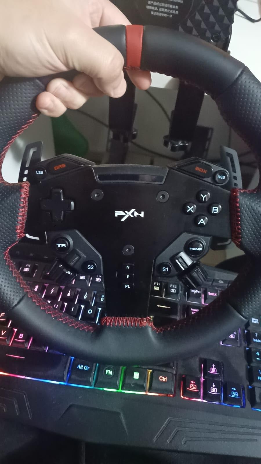 PXN VD4 Direct Drive Sim Racing Wheel Bundle for PC | 4Nm Force Feedback Servo Motor Base with Quick Release Wheel, Hall Effect Metal Pedals, Desk Clamp Included customer photo 1