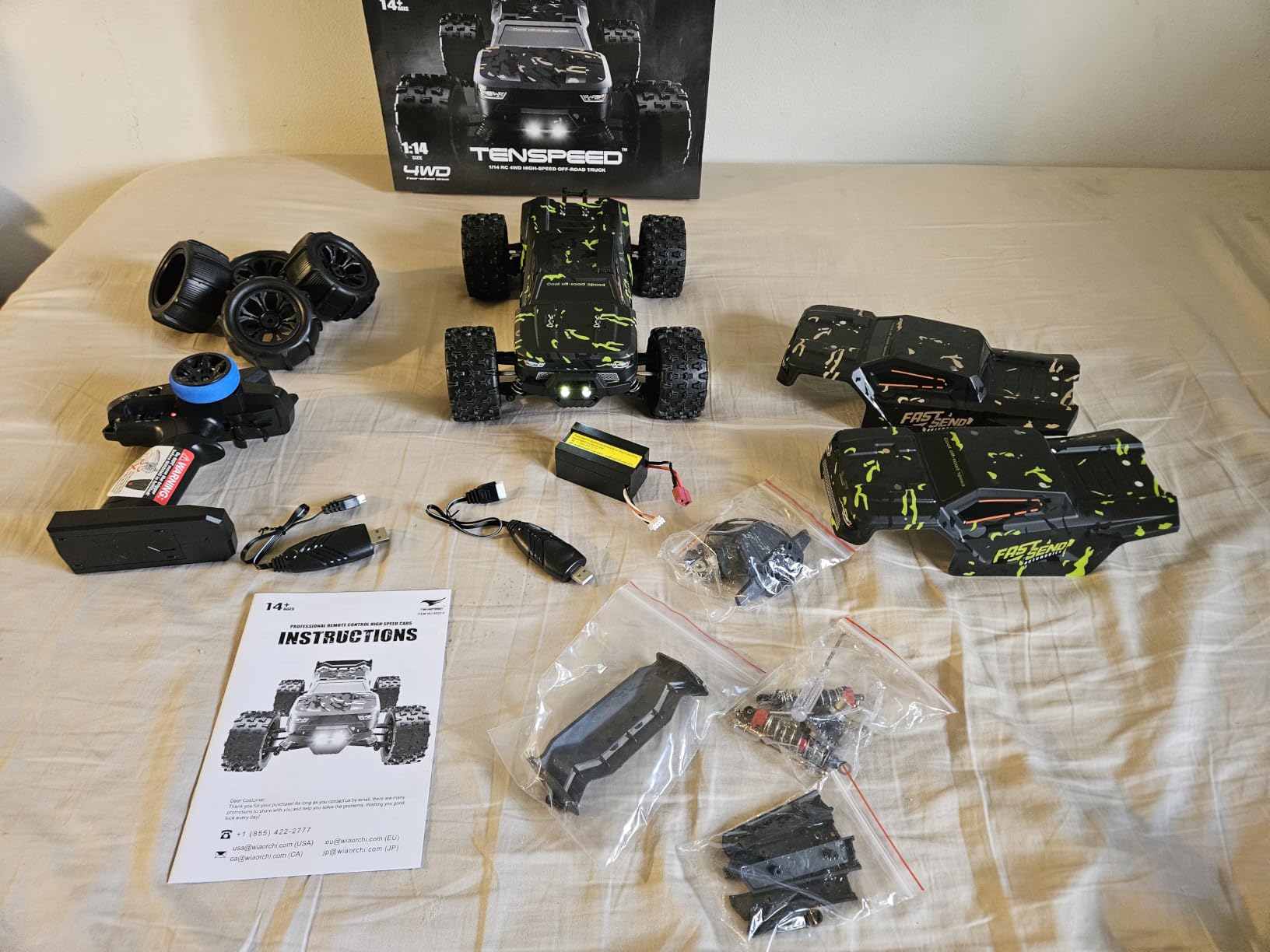 1/14 Brushless RC Cars for Adults Fast 50+ mph, RC Trucks 4x4 Offroad Waterproof, Electric Powered High Speed Remote Control Car, Fast Extreme All Terrain RC Truggy with 3S Battery customer photo 1