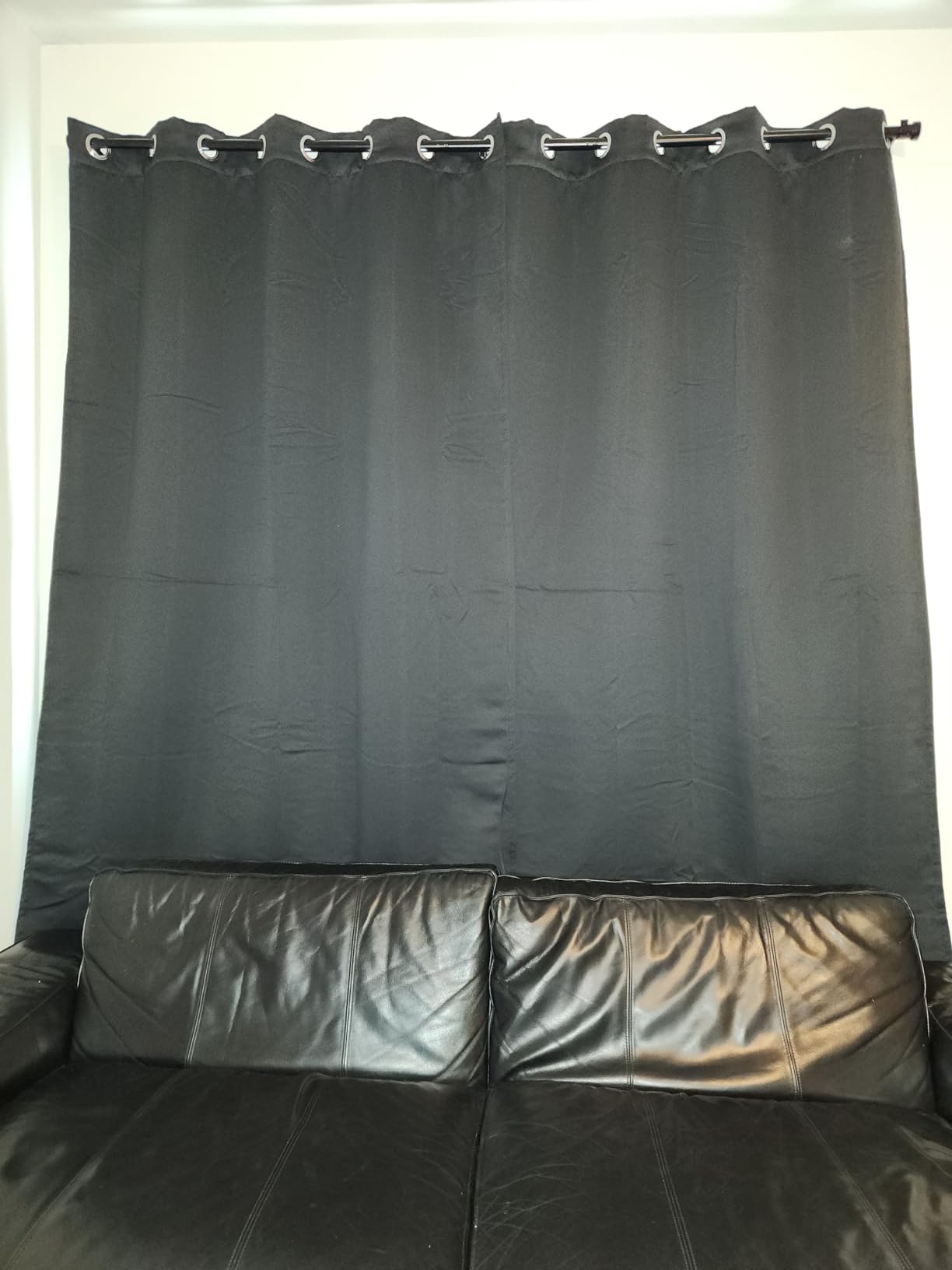 NICETOWN Grey Soundproof 100% Blackout Thermal Curtains 84 Inches Long customer photo 1
