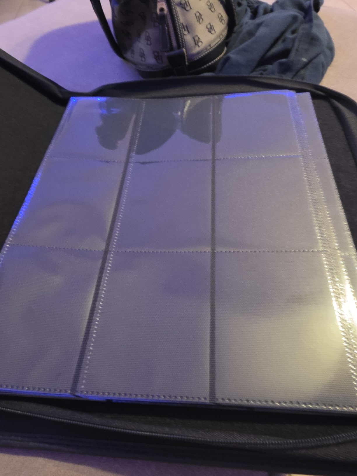 Top Loader Binder 9 Pocket, Holds 360 Toploaders, 100 Toploaders INCLUDED | Toploader Binder for 3
