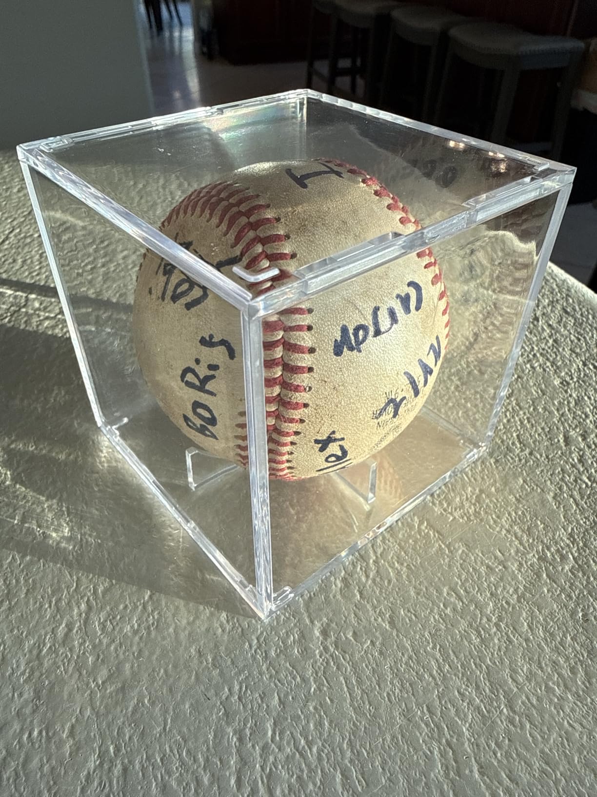 Guirnd 2 Pack Baseball Display Case, UV Protected Acrylic Baseball Holder Display Case, Cube Memorabilia Autograph Ball Protector Boxes for Official Size Ball customer photo 1