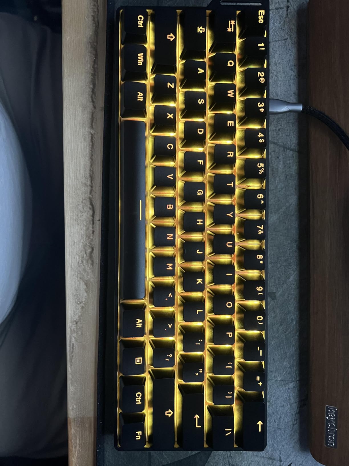 DAREU EK60 HE Hall Effect Magnetic Switch Mechanical Gaming Keyboard 60% | Rapid Trigger, 0.01mm RT Accuracy Adjustable, SOCD, 8000Hz Polling, Hot Swappable, RGB Backlit, TKL, Wired, for Laptop/PC customer photo 1