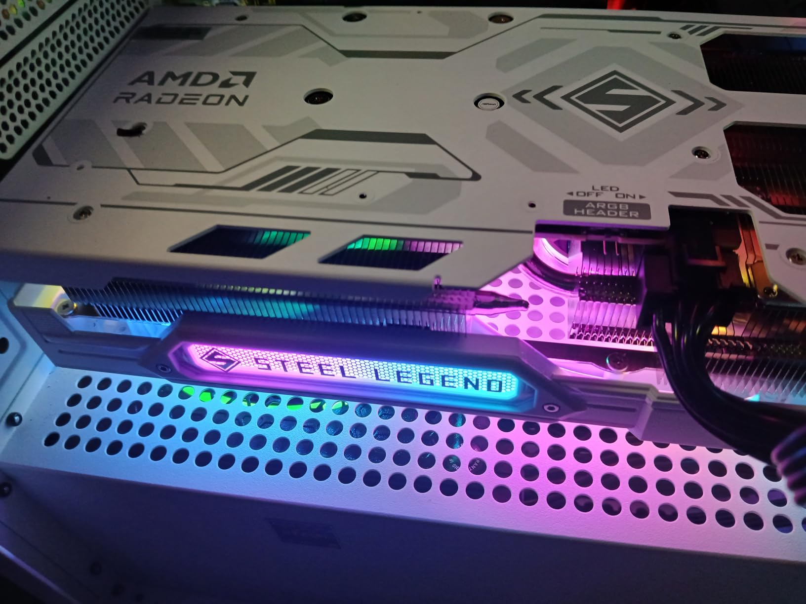 ASRock Radeon RX 9060 XT Steel Legend 16GB GDDR6 OC Graphics Card | 3275 MHz Boost | Triple Fan | 0dB Cooling | Metal Backplate | PCIe 5.0 | DisplayPort 2.1a, HDMI 2.1b customer photo 2