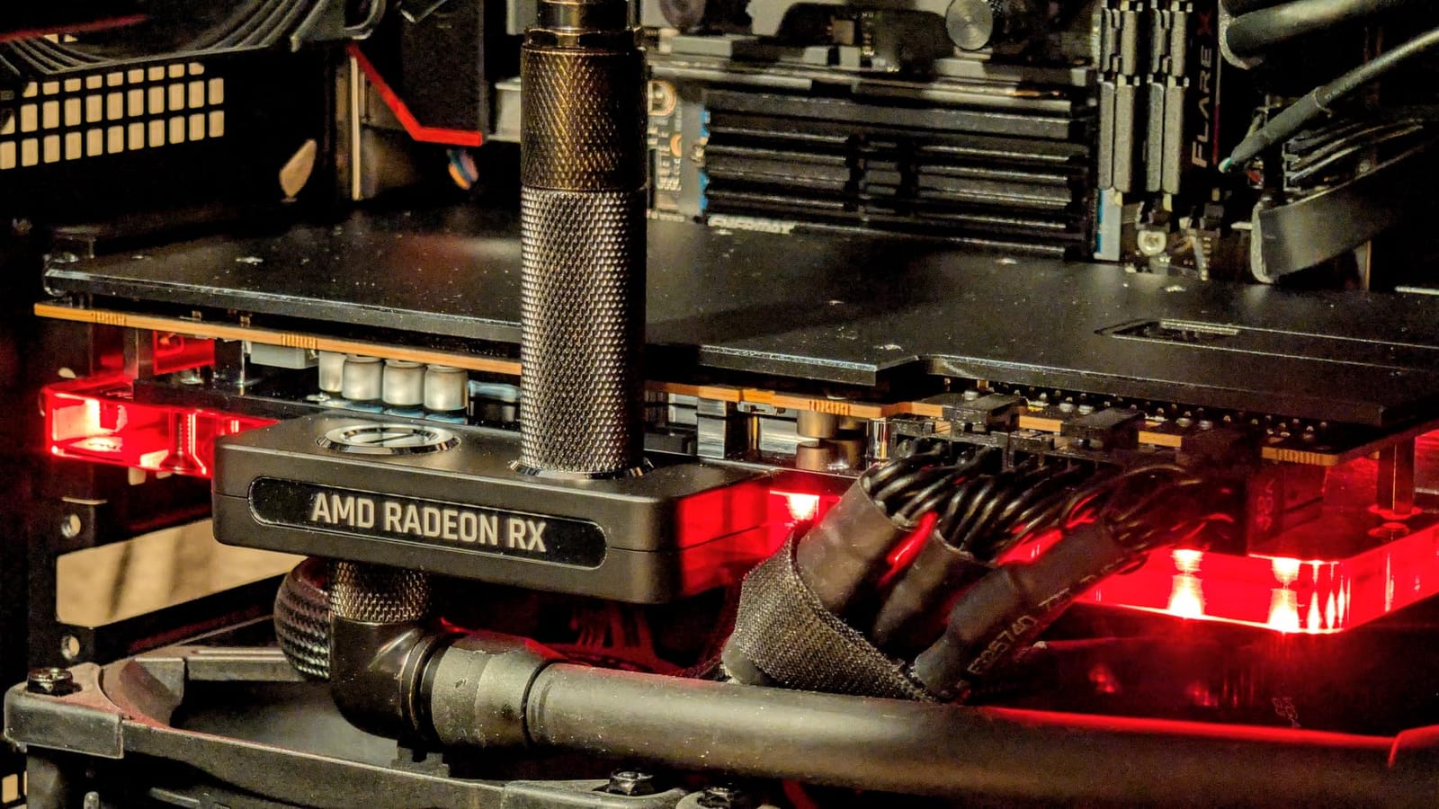 Alphacool Core GPU Waterblock Compatible with Aorus Elite RX 9070 XT | Chrome-Plated Copper Base, Acrylic Top, 4x G1/4