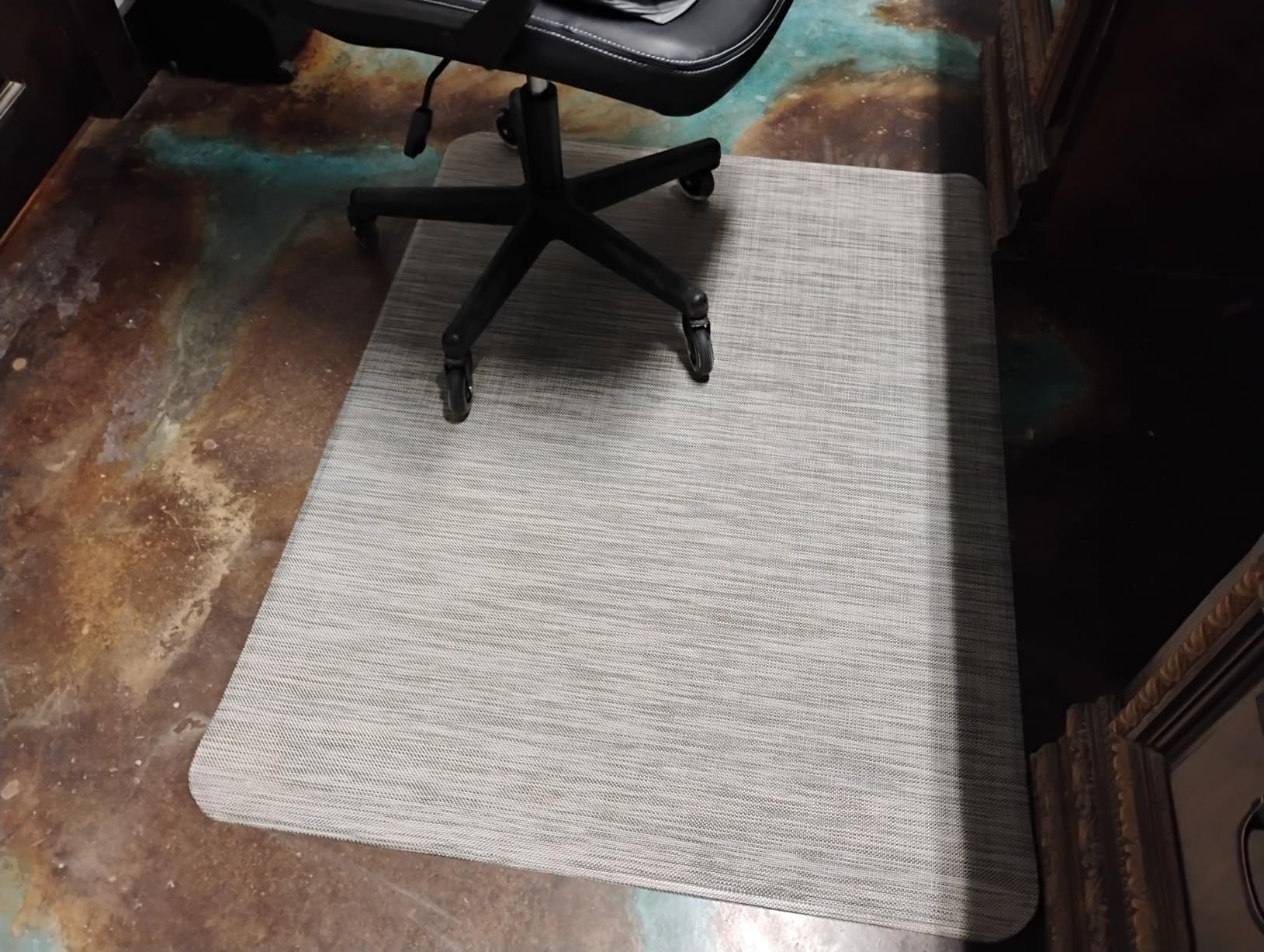 Baroyal Office Chair Mat for Hardwood Floor Under Desk Computer Rolling Chair Mat for Wood/Tile Floor Non-Slip Heavy Duty Desk Rug PVC Plastic Hard Floor Protector 36