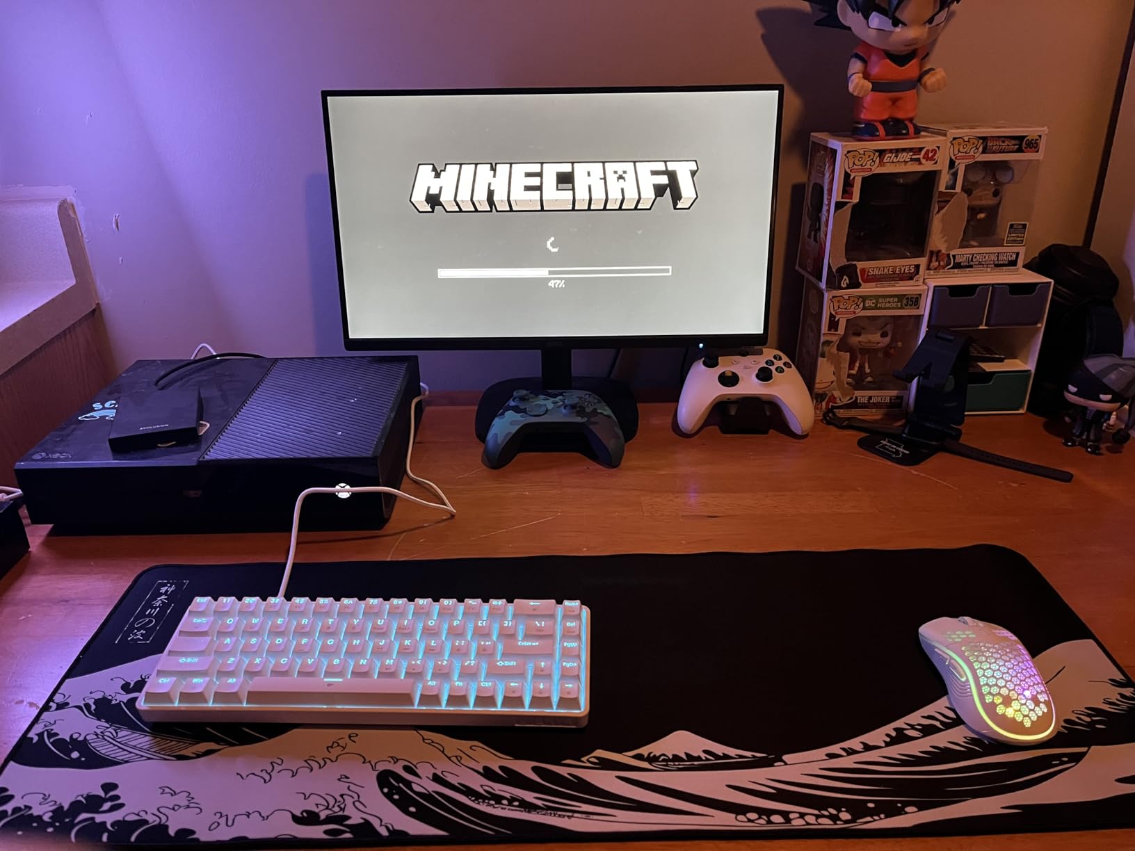 Mouse Pad Gaming - Desk Mat for Keyboard and Mouse - Kanagawa Large Mouse Pad for Desk, Japanese Sea Wave Mousepad (31.5 x 11.8inch) with Non-Slip Base, Desks Pad Mat for Game, Office and Home customer photo 1