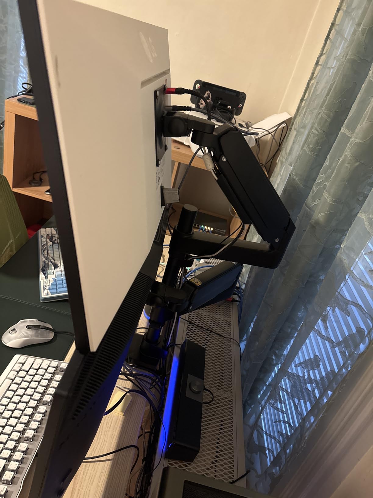 MOUNT PRO Dual Monitor Arm for Max 49 inch Ultrawide Screens up to 44 lbs | Heavy Duty Extra Tall Monitor Desk Mount, Vertical Stacked Adjustable Dual Monitor Mount, VESA Mount 75x75mm/100x100mm customer photo 1