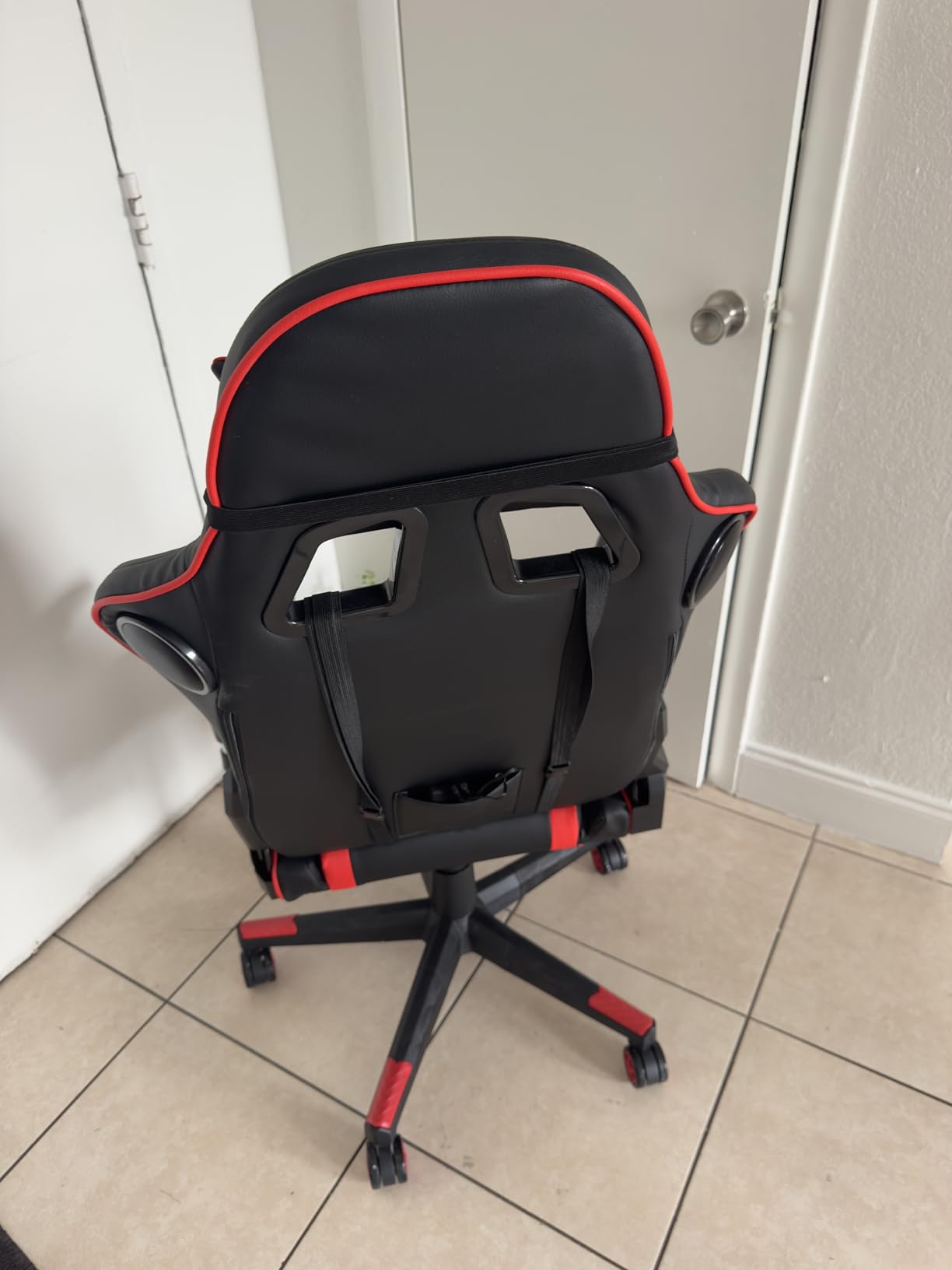 GTPLAYER Gaming Chair with Bluetooth Speakers, Adjustable Backrest and Height, 3D Armrests, Footrest, Ergonomic Computer Chair for Gamers (Brick Red) customer photo 2