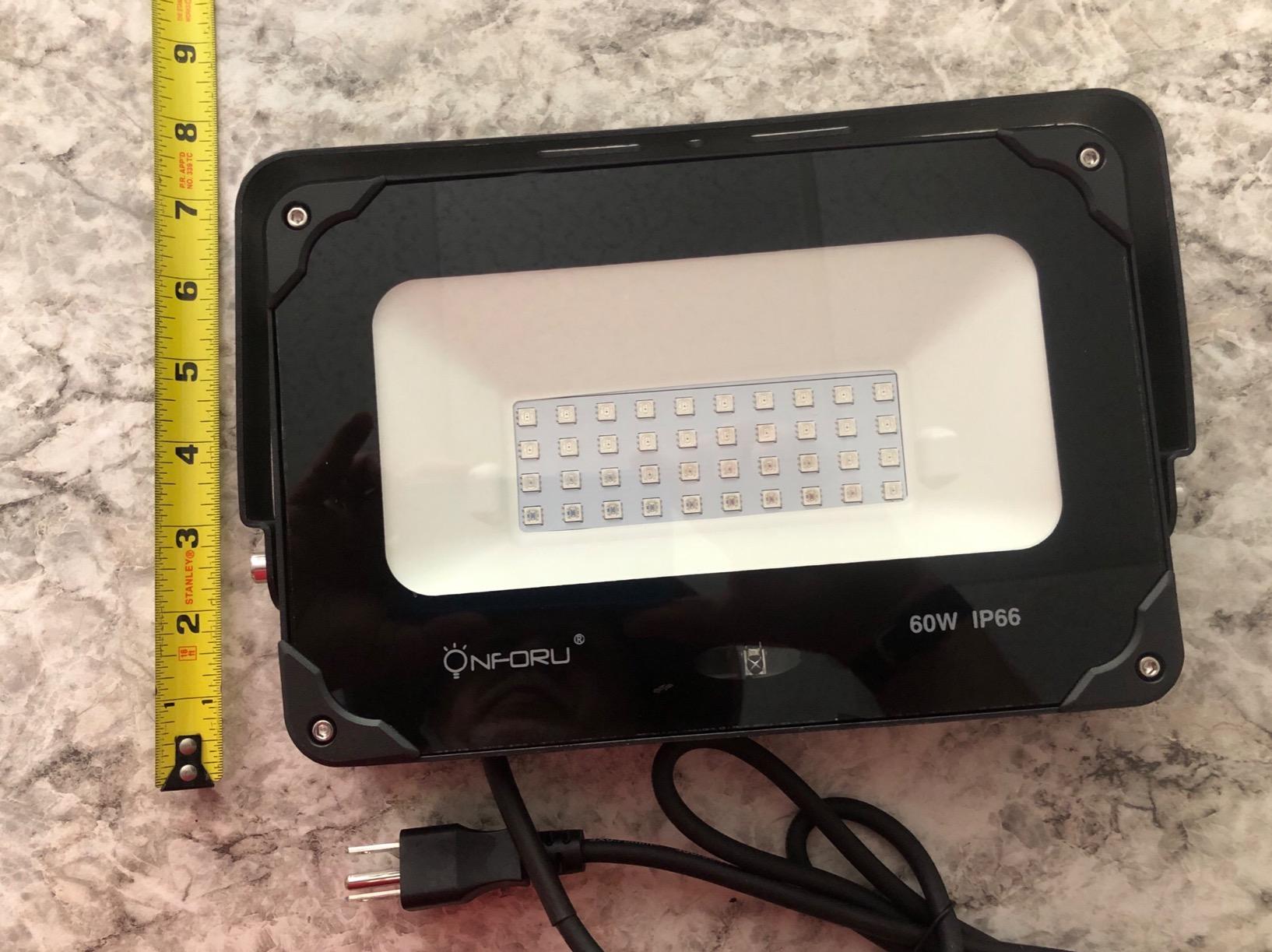 Onforu RGB LED Flood Light Outdoor 700W Equivalent Color Changing Uplights | Dimmable million, IP66 stage lighting, remote control, Halloween spotlights indoor uplighting for events, party (4 pack) customer photo 1